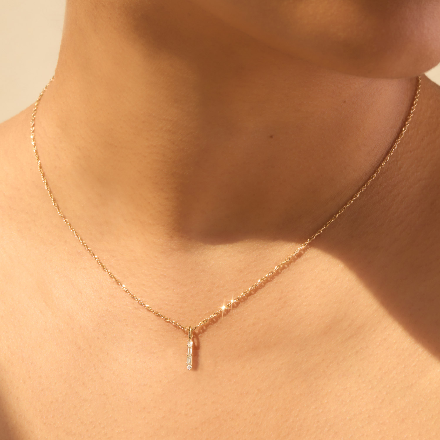 Pointelle Diamond Baguette Charm - Image 4
