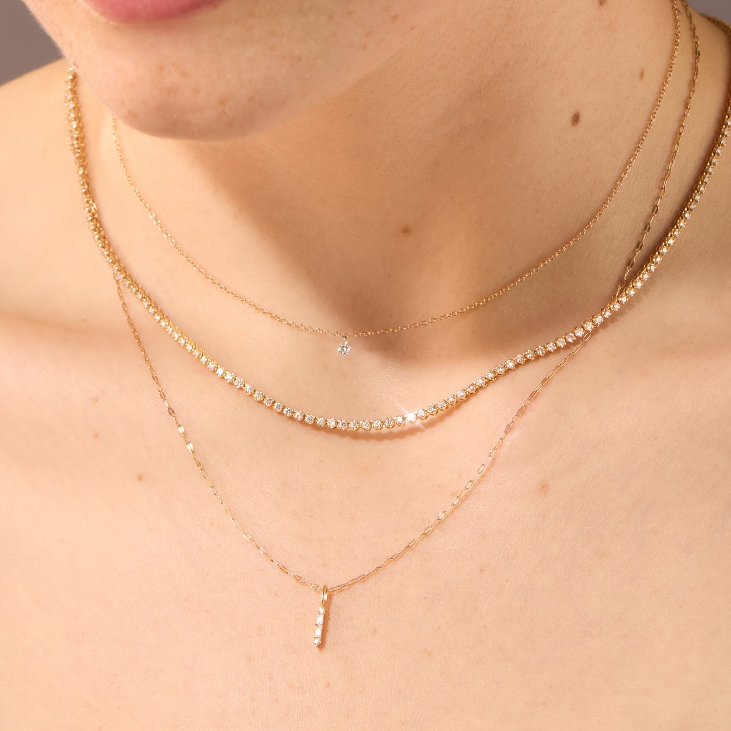 Pointelle Diamond Baguette Charm - Image 5