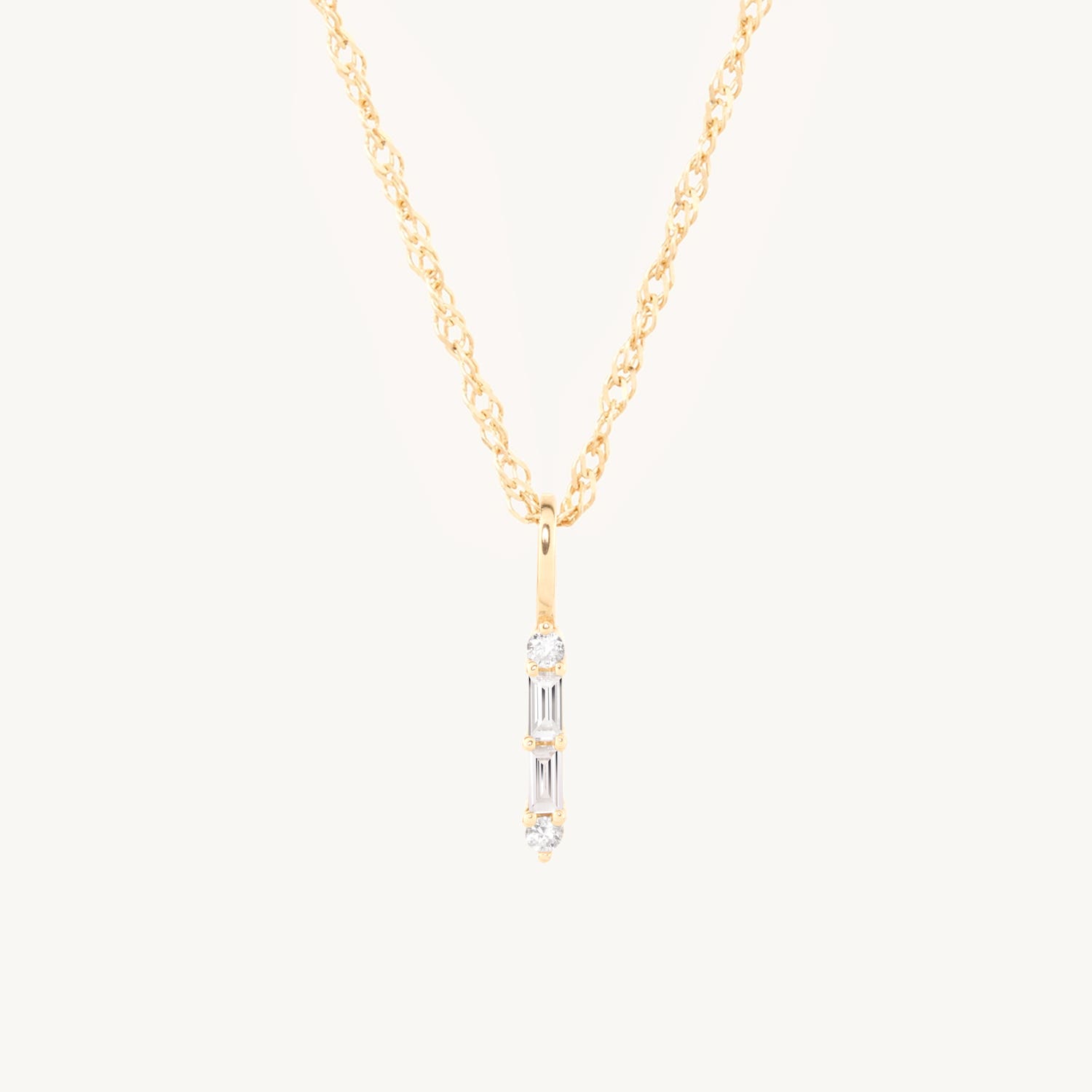 Pointelle Diamond Baguette Charm