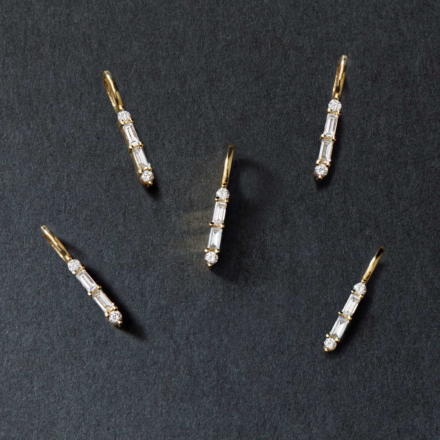 Pointelle Diamond Baguette Charm - Image 8
