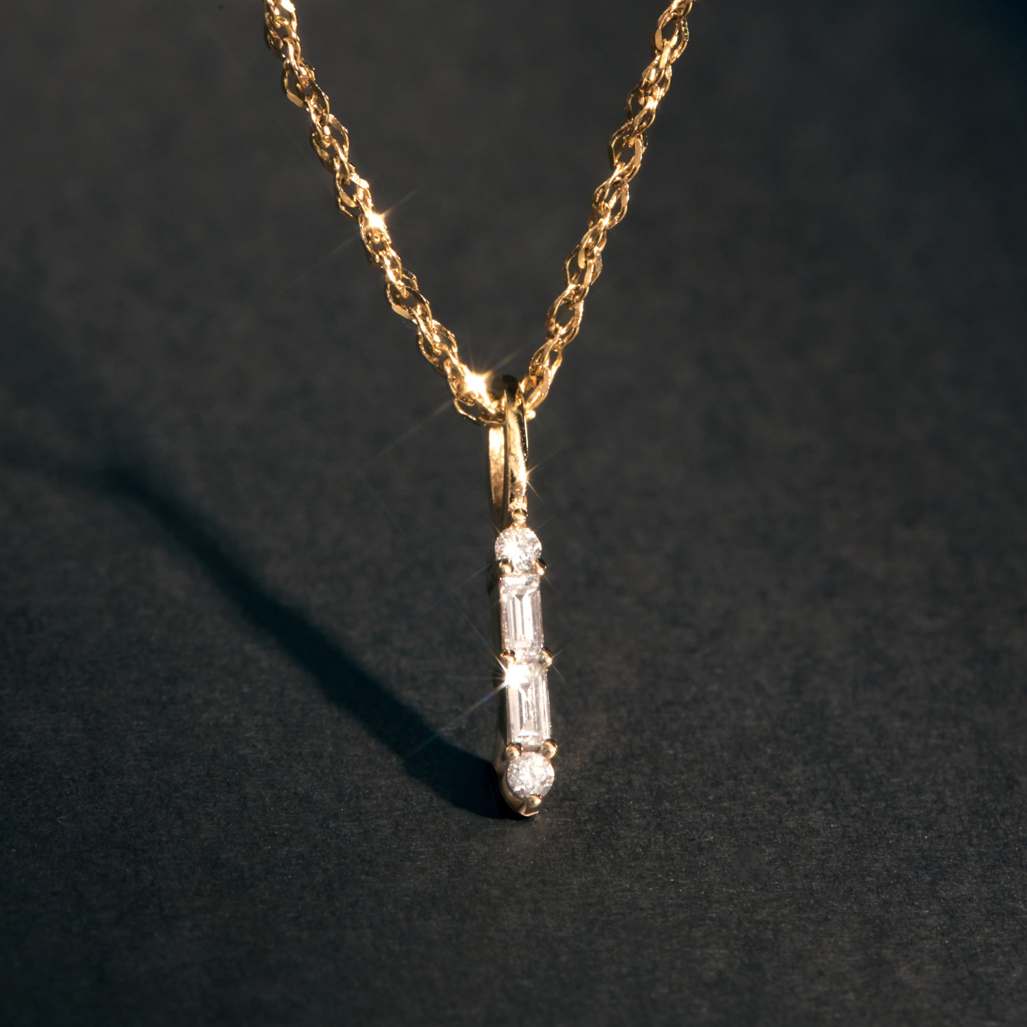 Pointelle Diamond Baguette Charm - Image 9