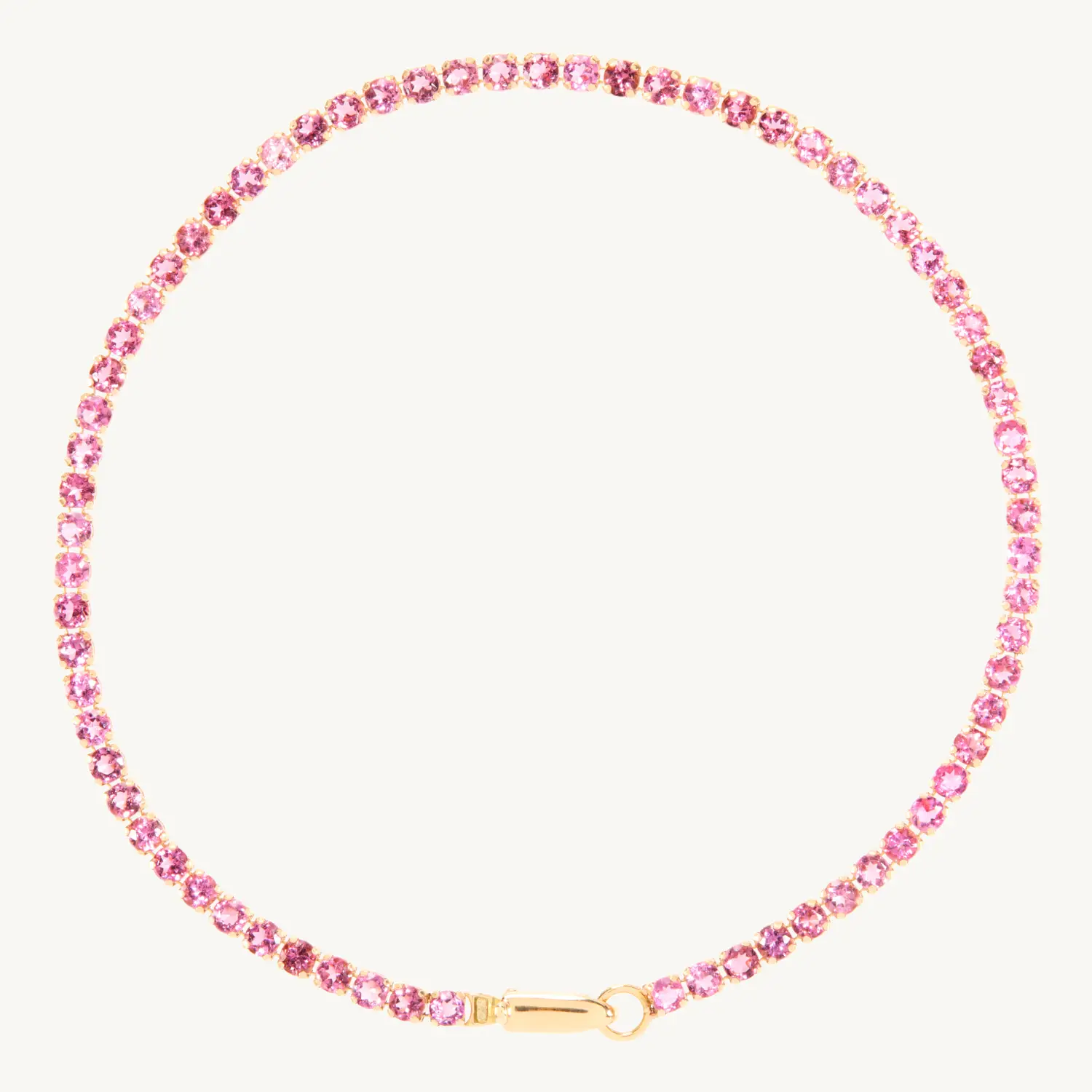 Harlequin Pink Tourmaline Tennis Bracelet