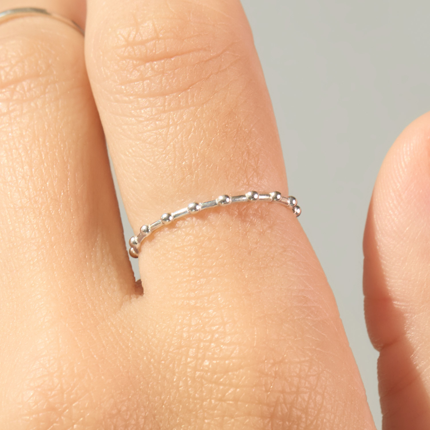 Poppy Seed Silver Ring - Image 4