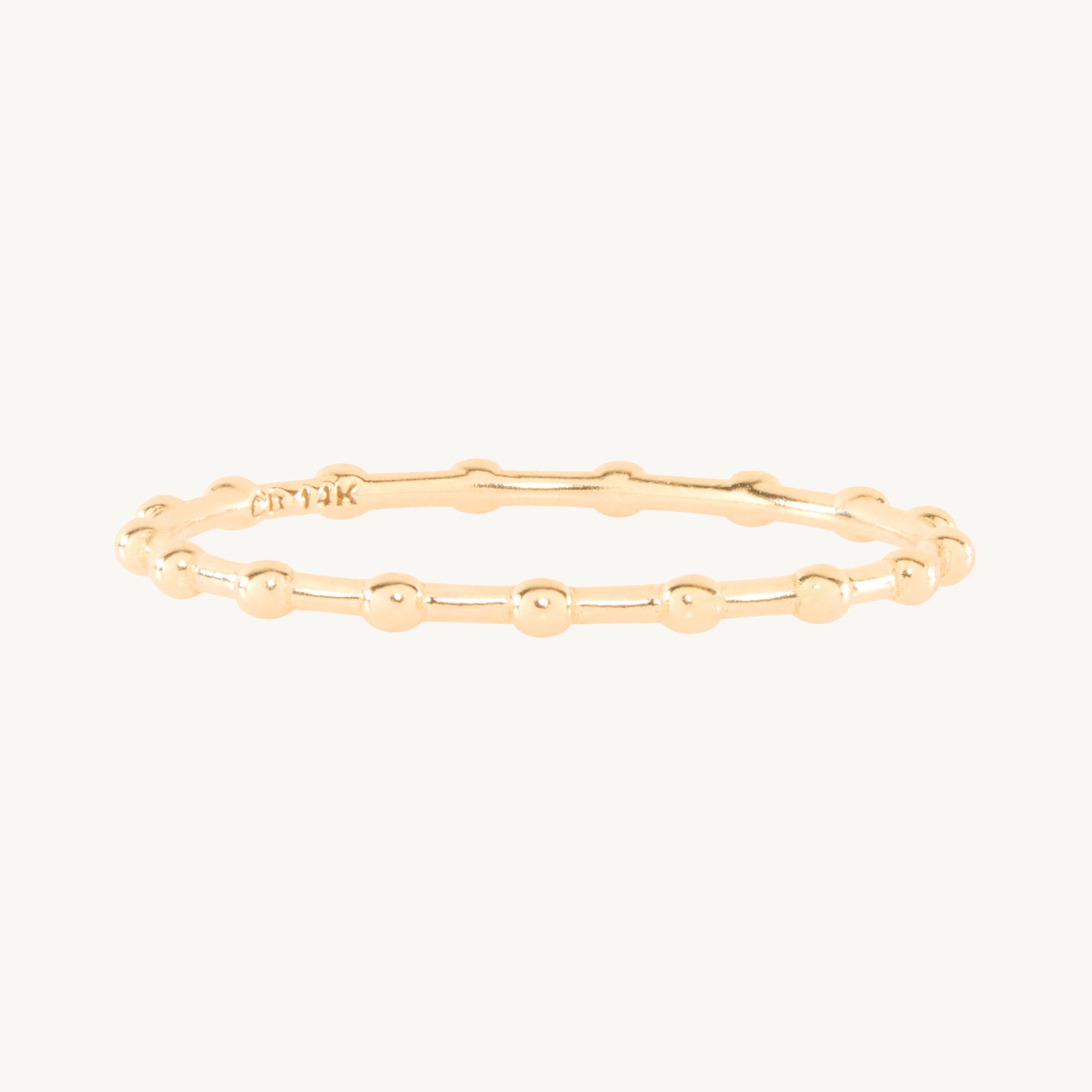 Alternative view of Poppy Seed Gold Ring
