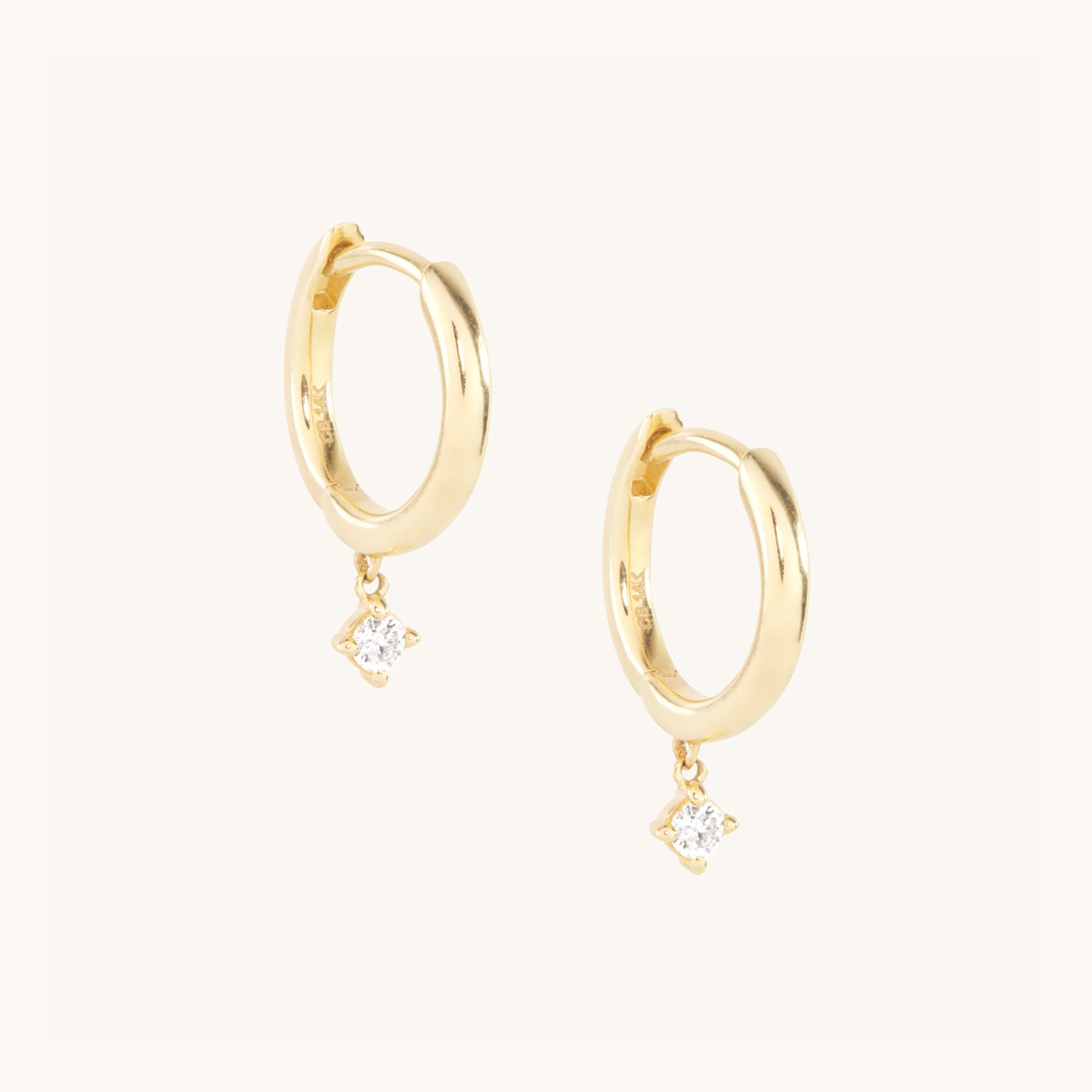 Petite Classic Hoop, Diamond (single)