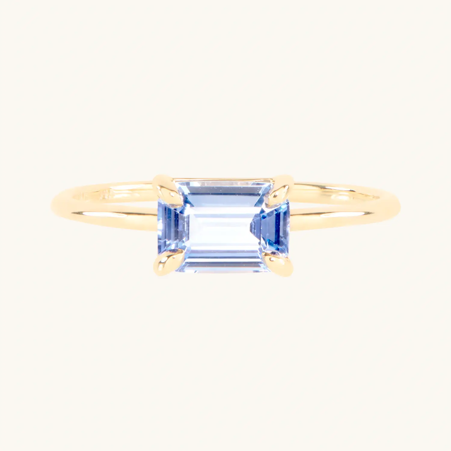 Ballet Society Sapphire Ring, Emerald Cut