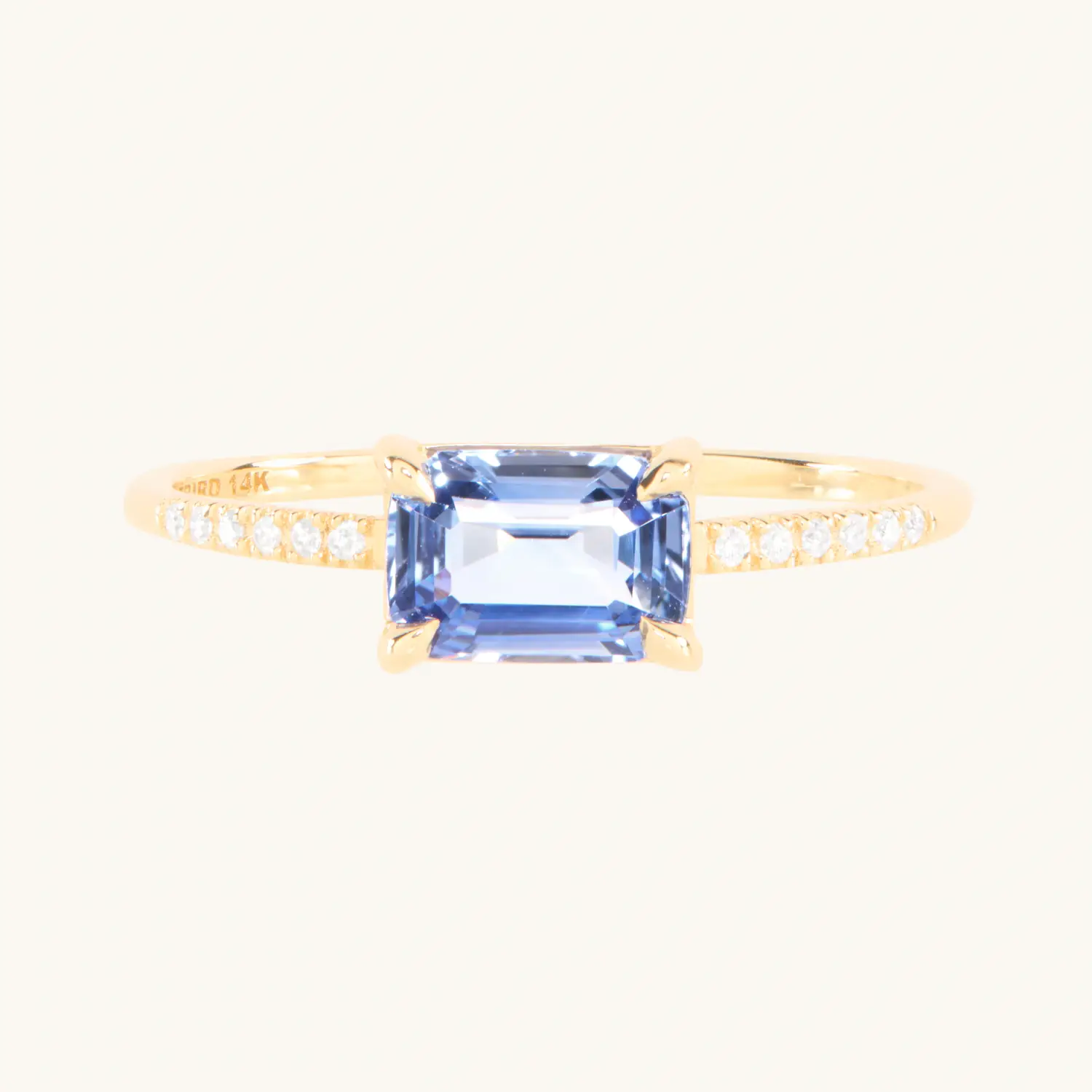 Ballet Society Sapphire Ring Supreme, Emerald Cut
