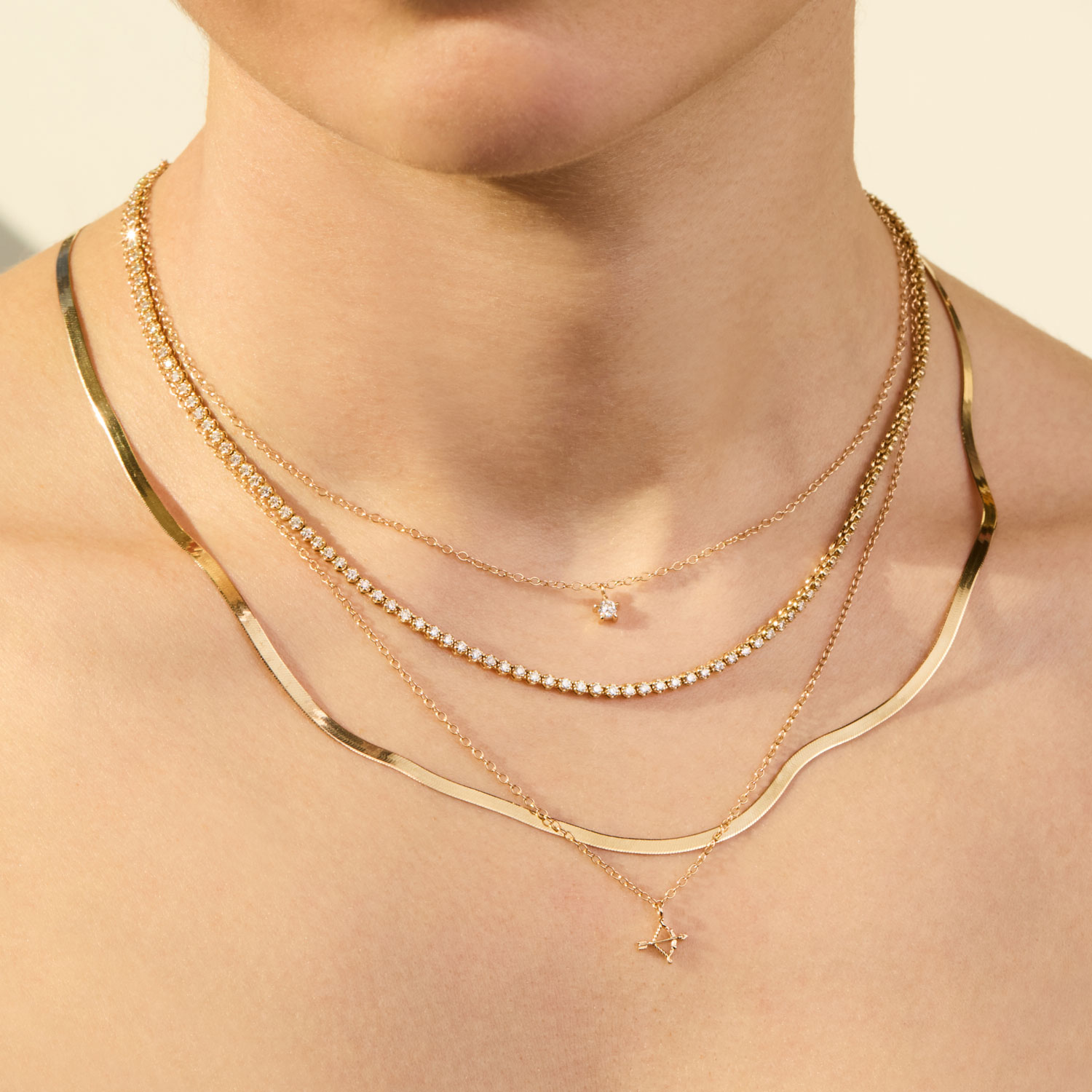 Confetti Custom One Gold Charm Necklace - Image 6