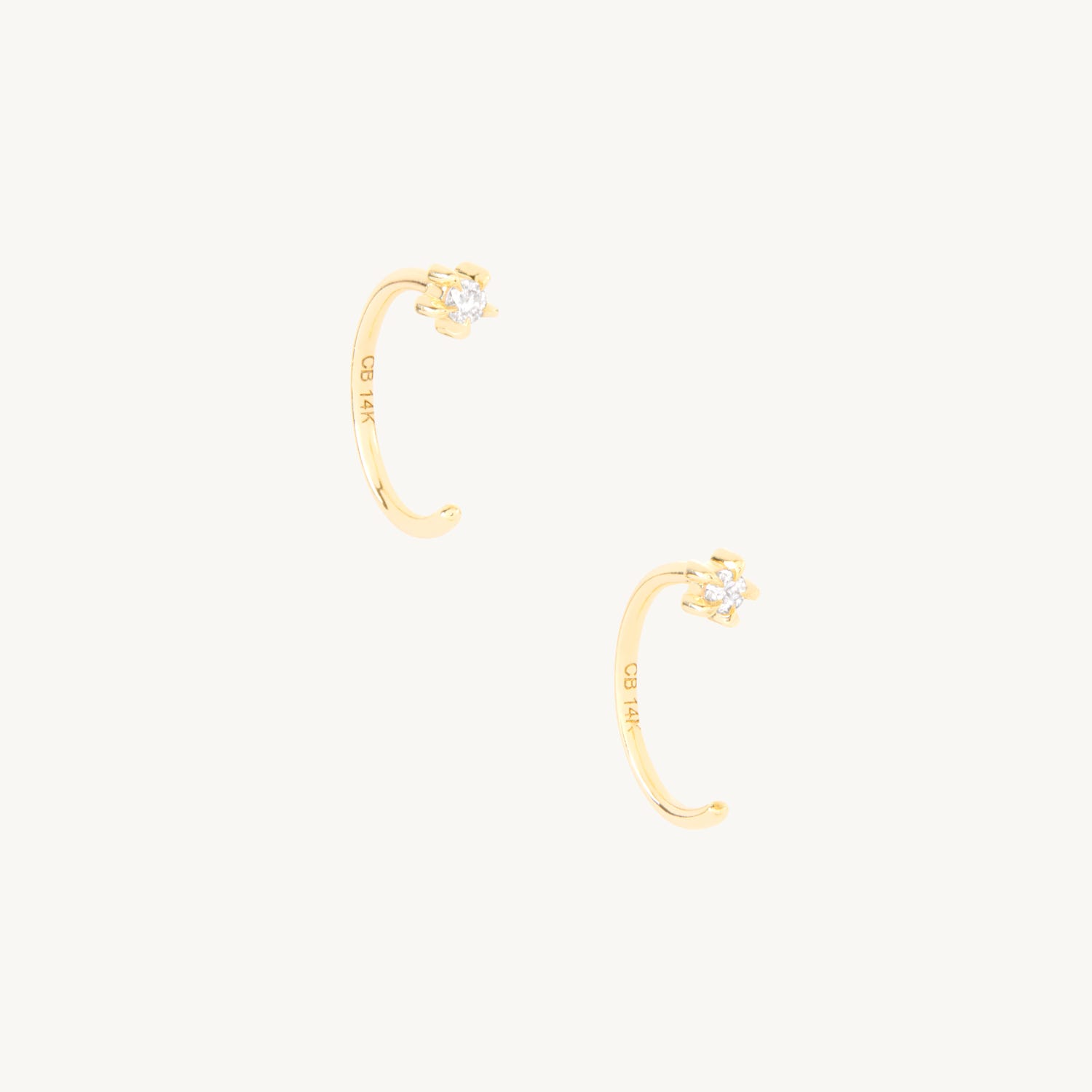 Diamond Snippet Open Huggie Hoop (single)