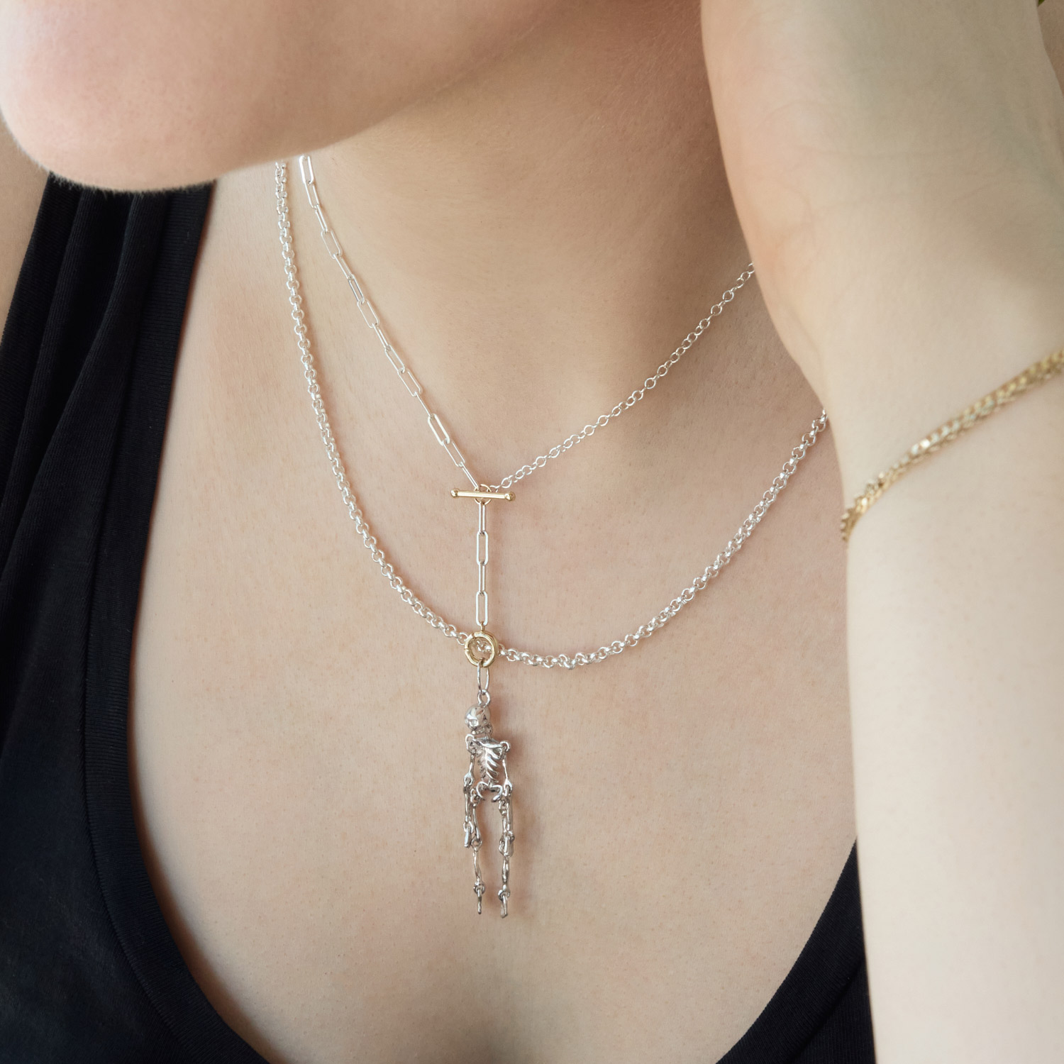 1976 Silver & Gold Toggle Lariat - Image 4