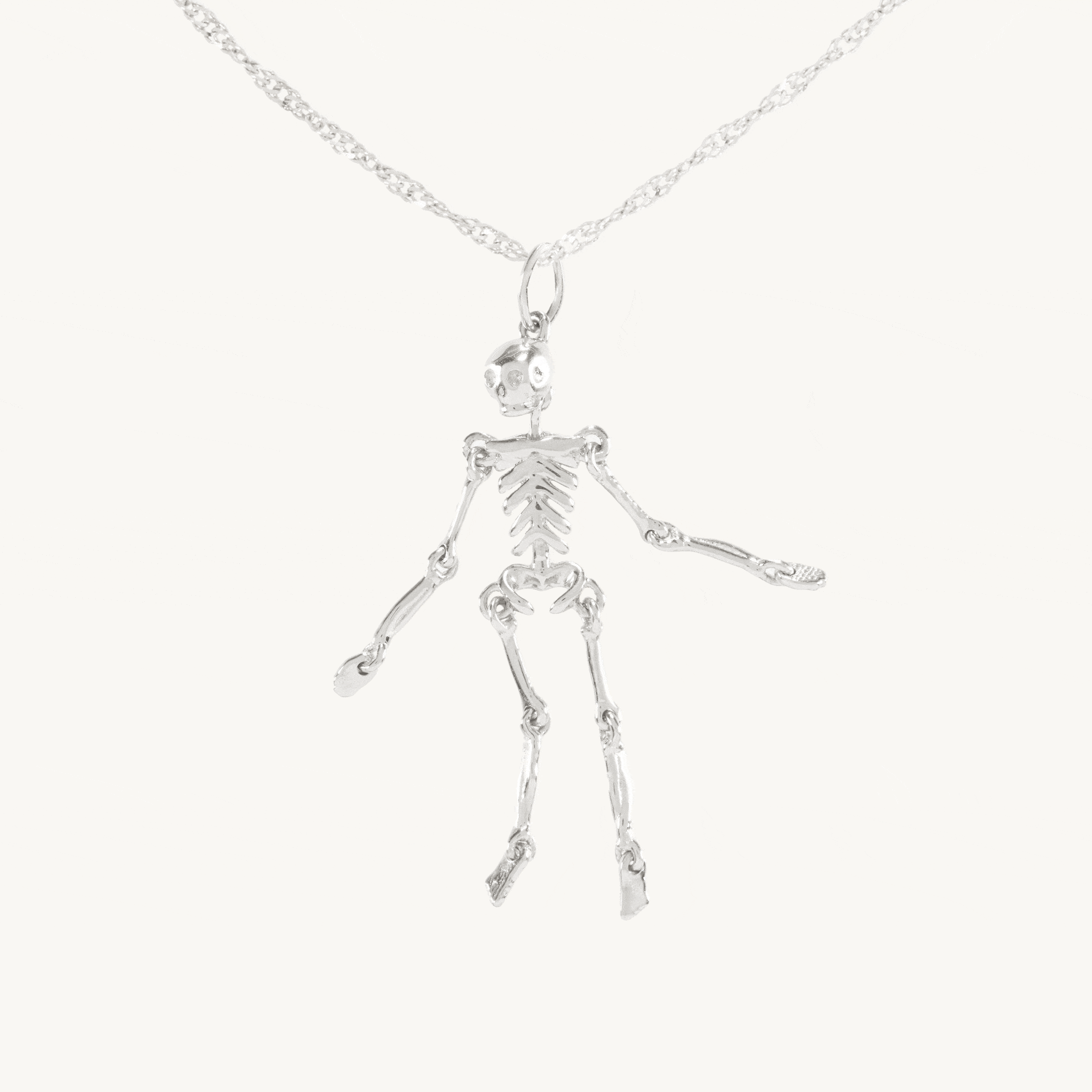 Together Forever Silver Skeleton Charm