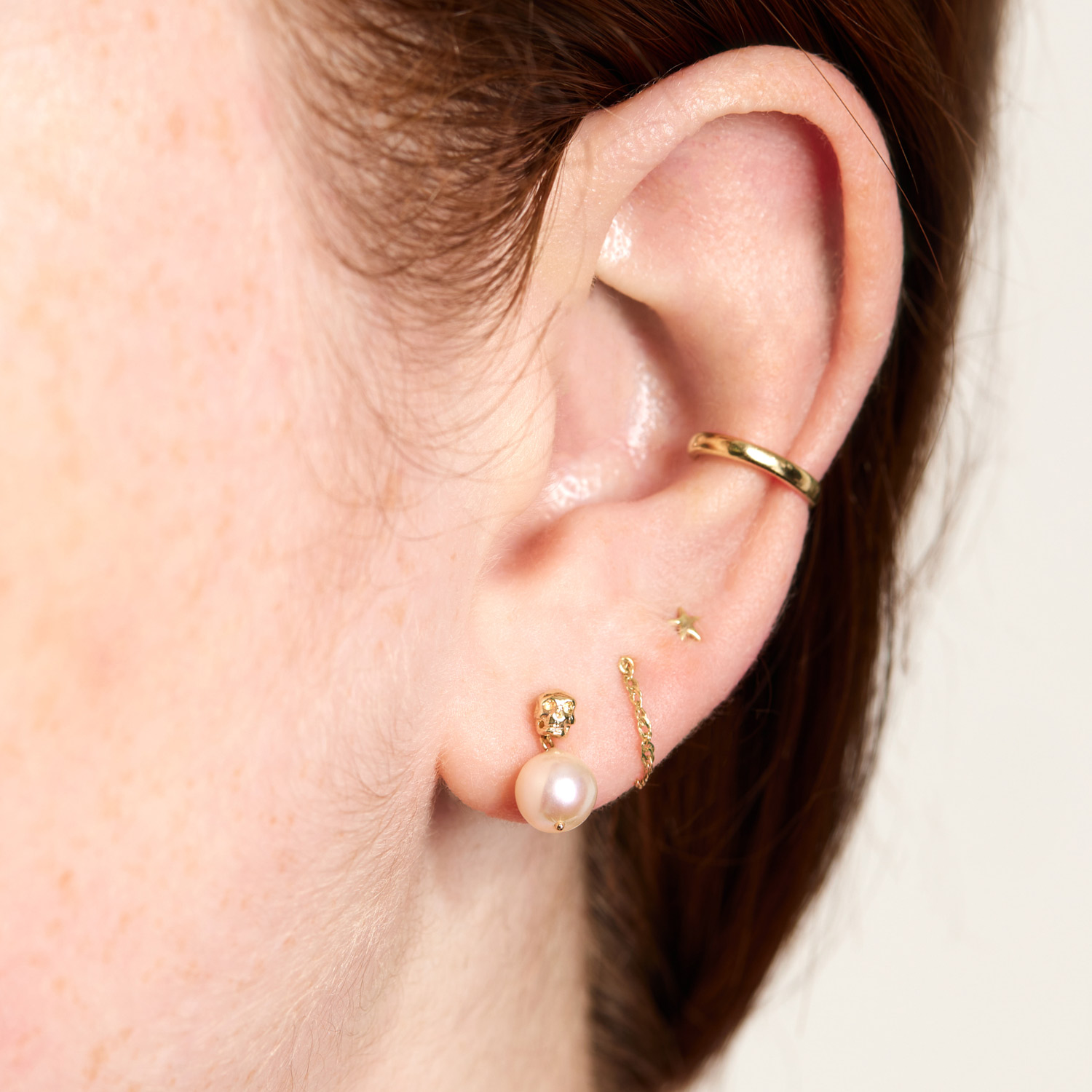 Together Forever Skull & Pearl Earrings (pair) - Image 3