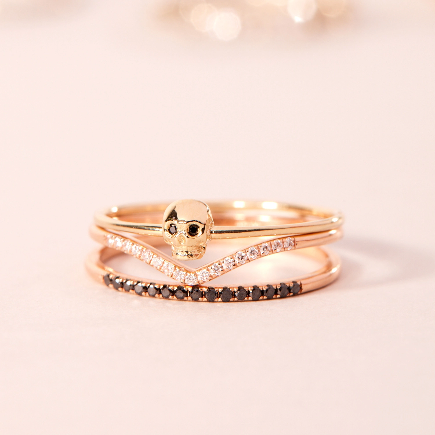 Together Forever Skull Ring, Black Diamond - Image 10