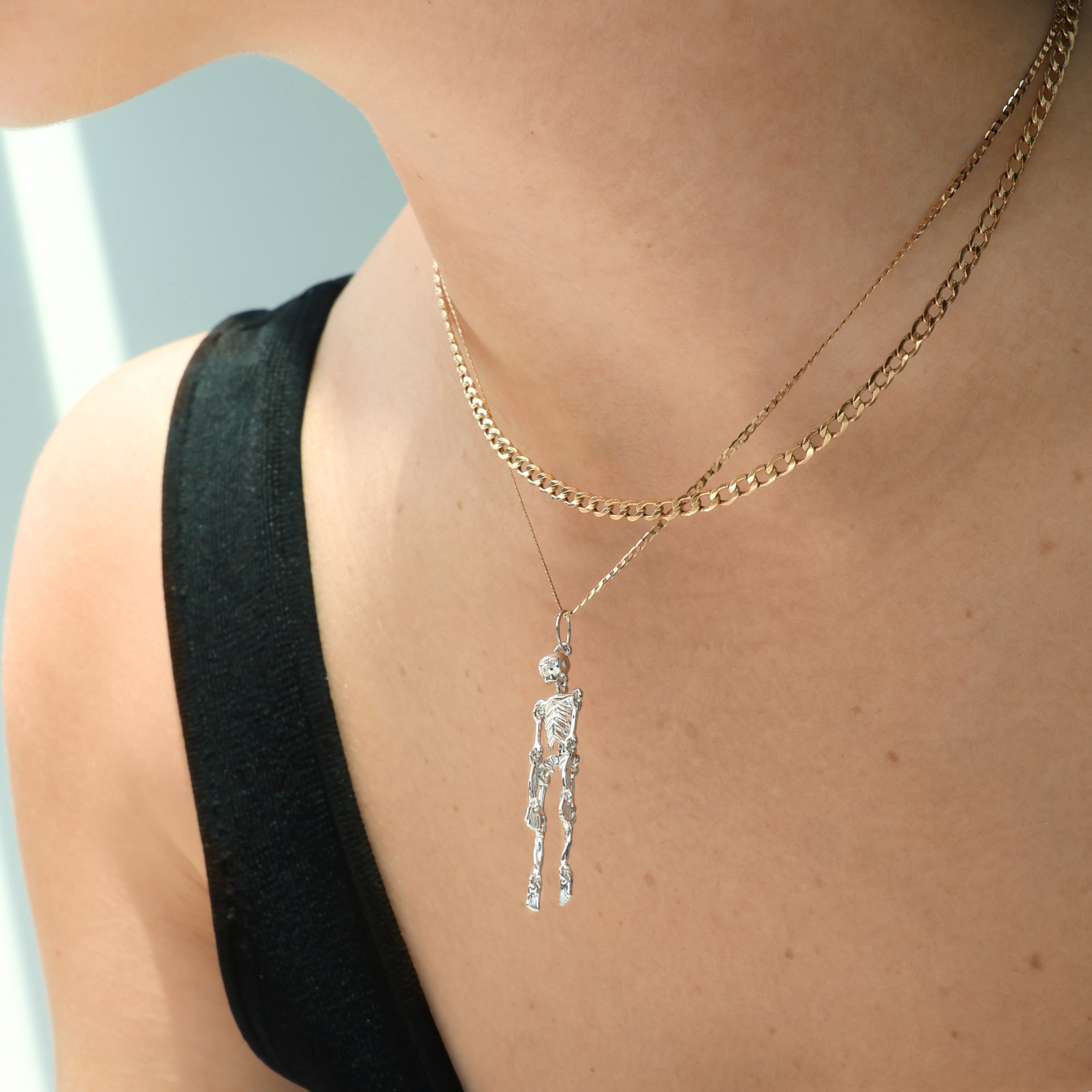 Together Forever Silver Skeleton Charm - Image 3
