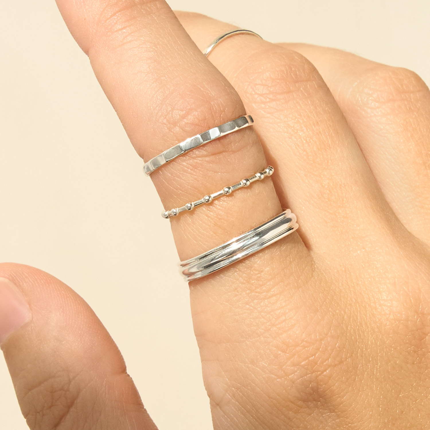 Fluted Silver Ring - Image 6