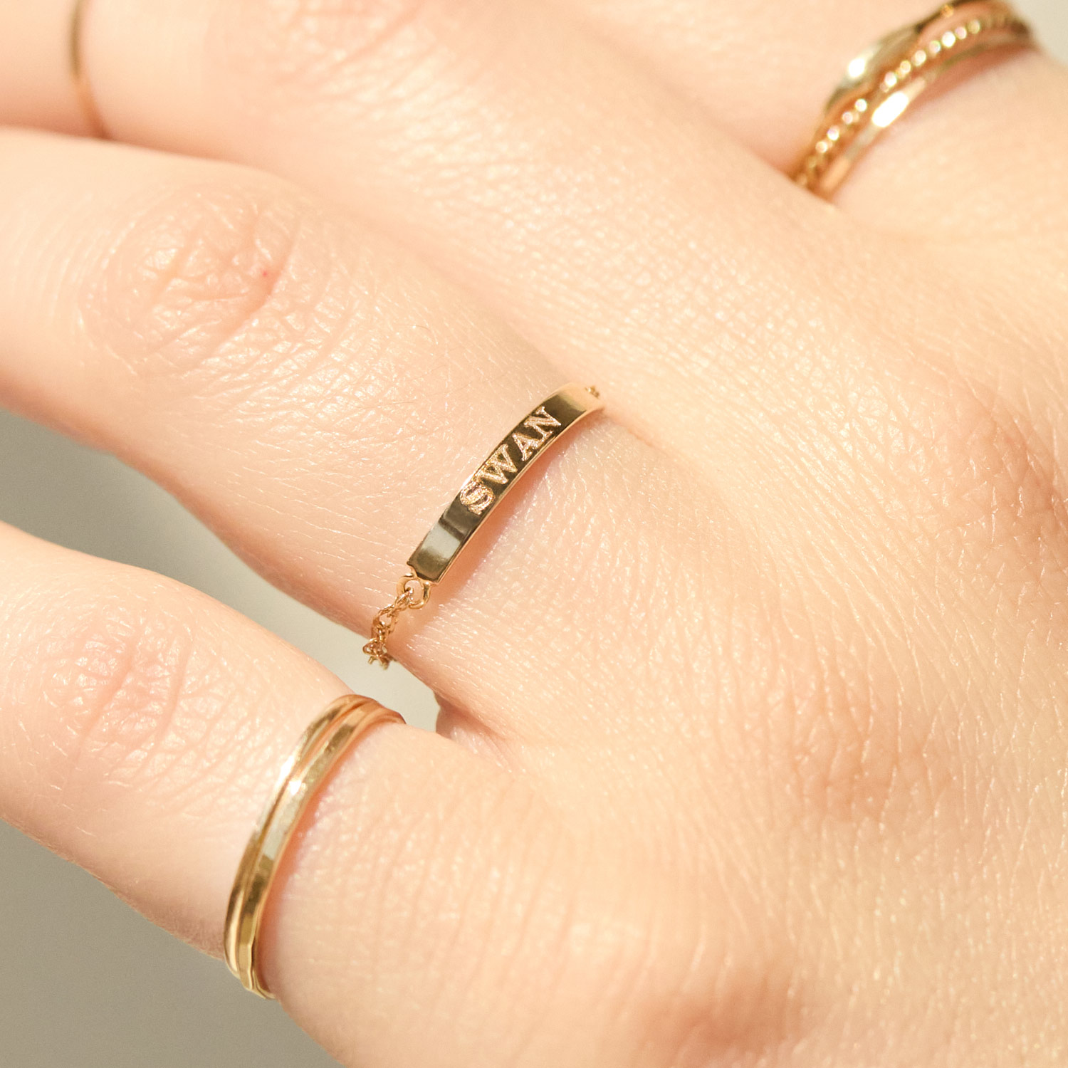 Sweet Nothing Gold Signet ID Ring - Image 5