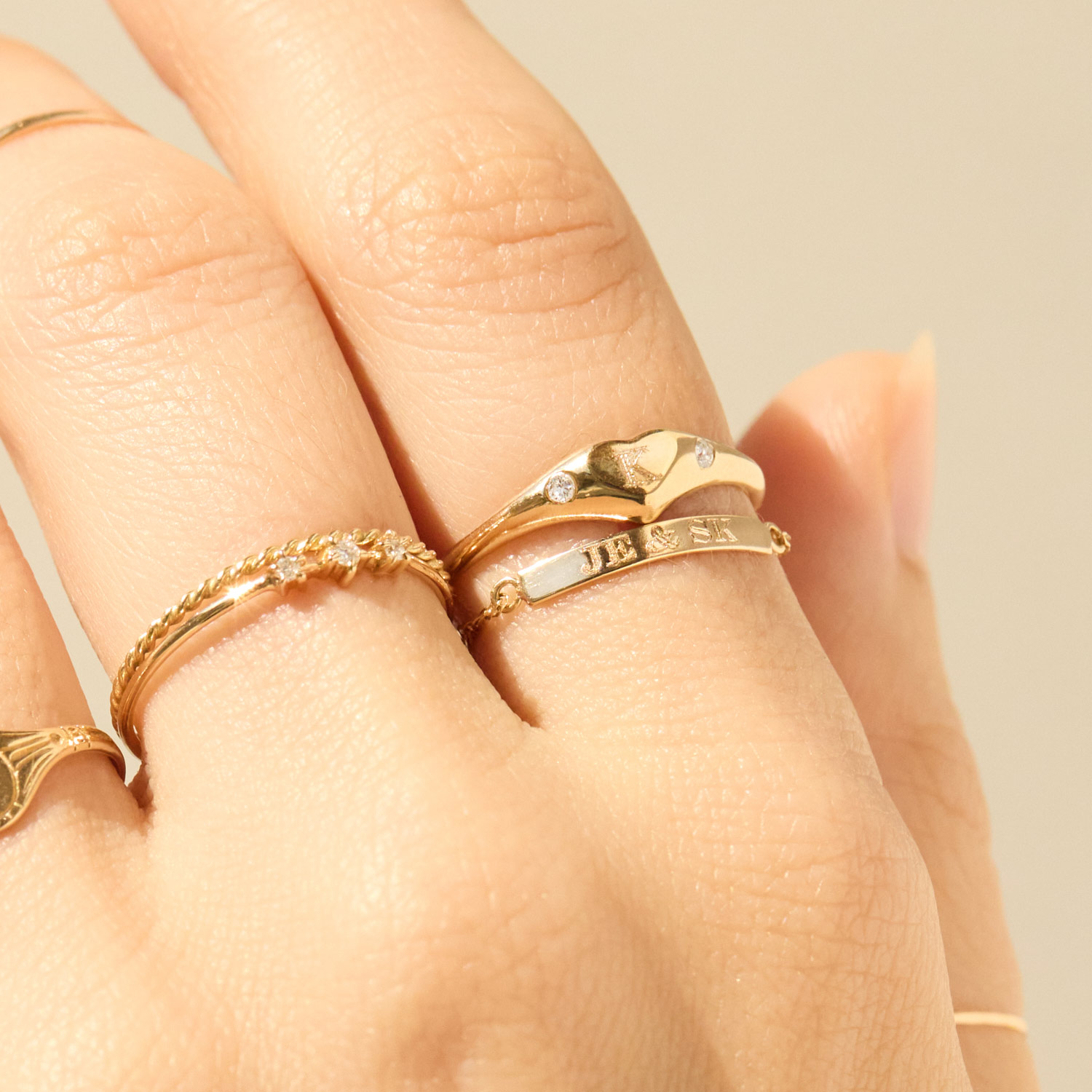 Sweet Nothing Gold Signet ID Ring - Image 7