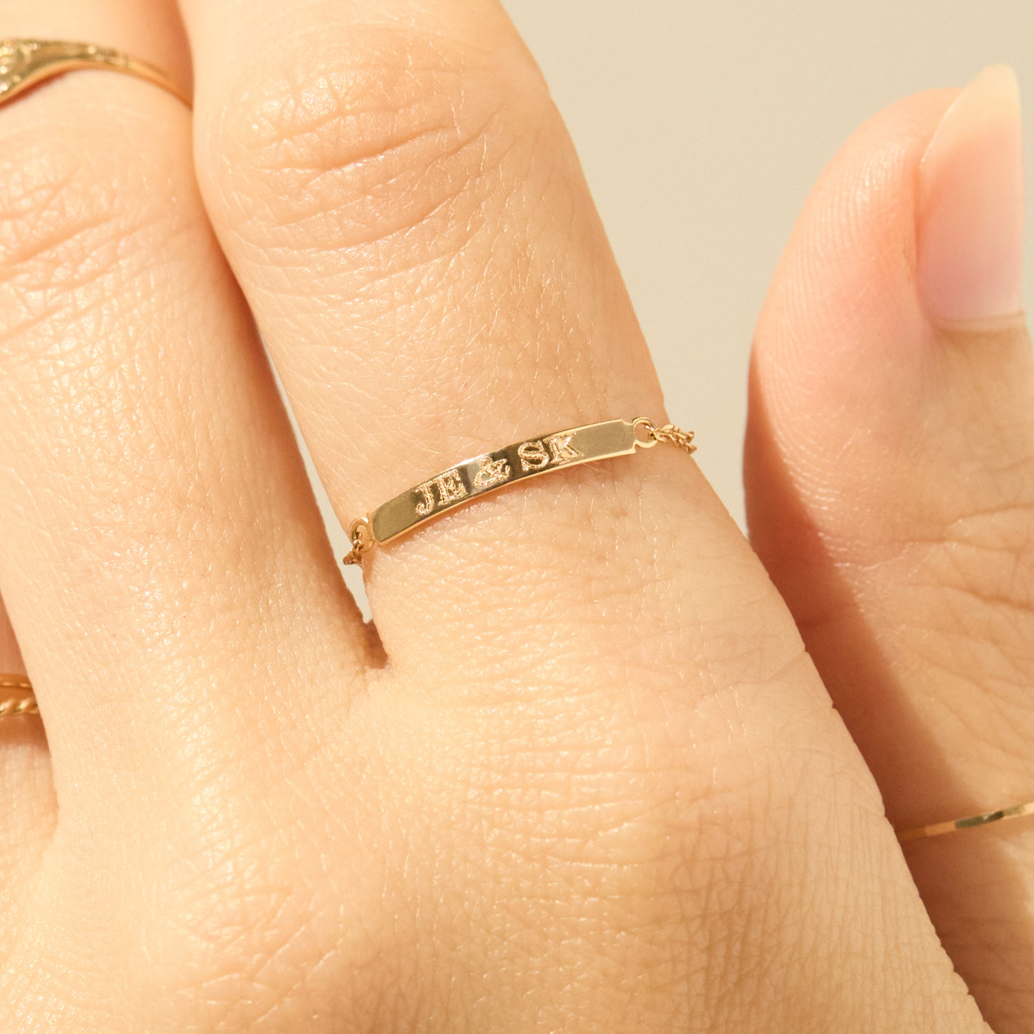 Sweet Nothing Gold Signet ID Ring - Image 4