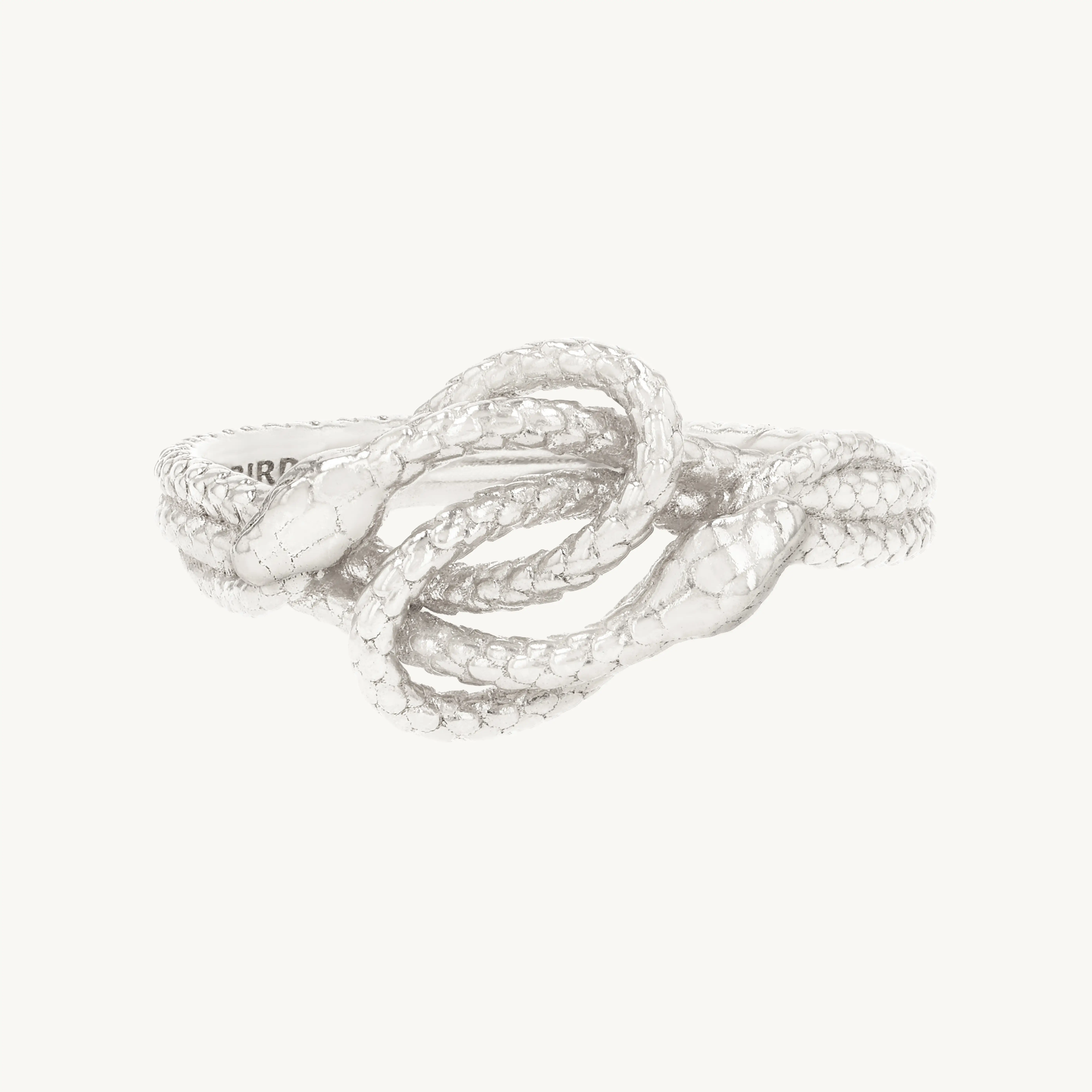 Sylvie Snake Silver Knot Ring