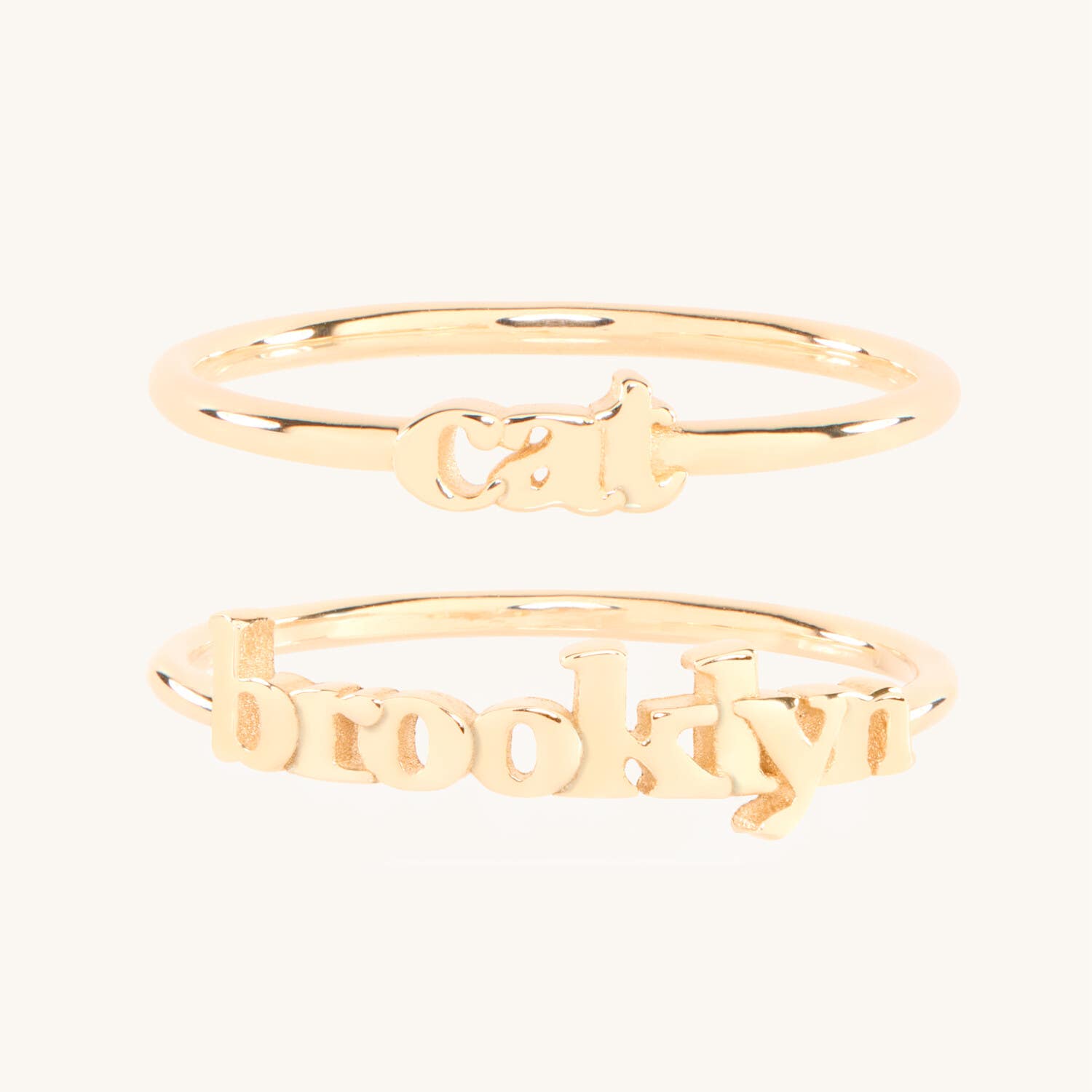 Tiniest Gold Name Ring