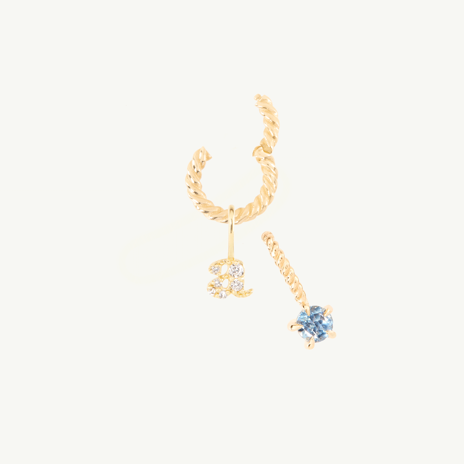 Twisted Gold Charm Holder