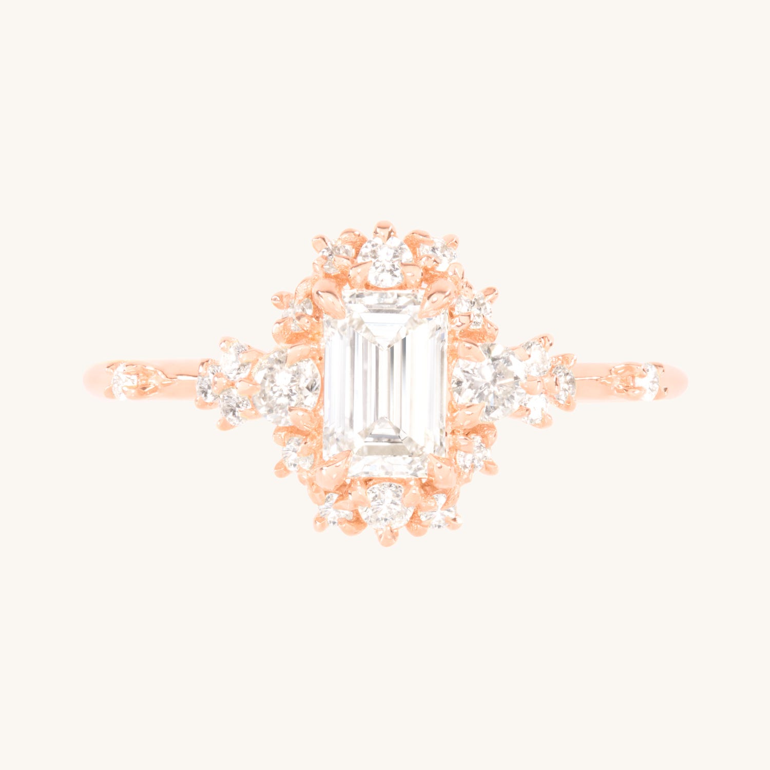 Night at the Ballet Diamond Ring, Emerald Cut