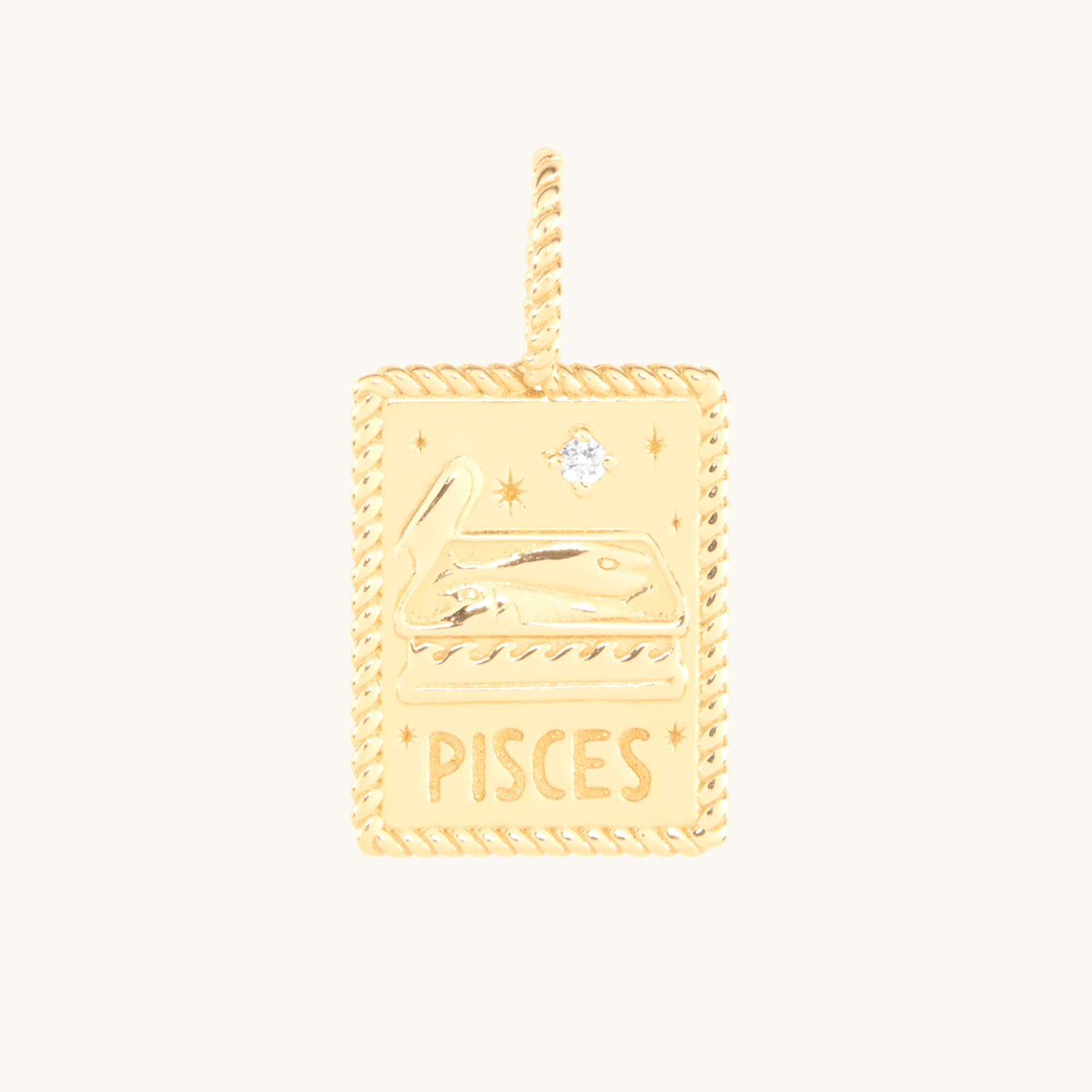 Twelve Stars Zodiac Charm, Gold & Diamond