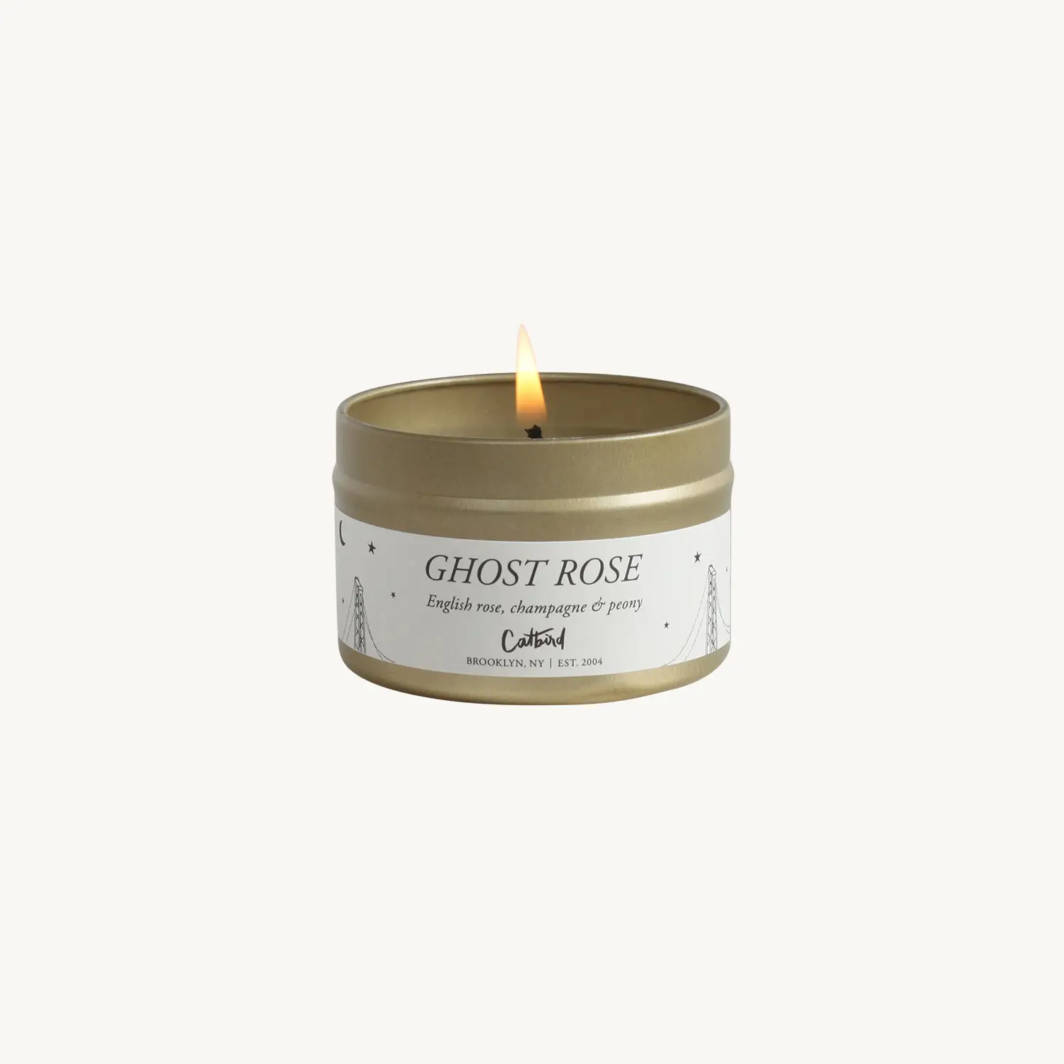 Ghost Rose Travel Candle
