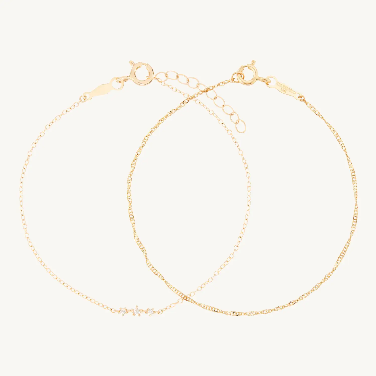 Gossamer & Diamond Bracelet Set