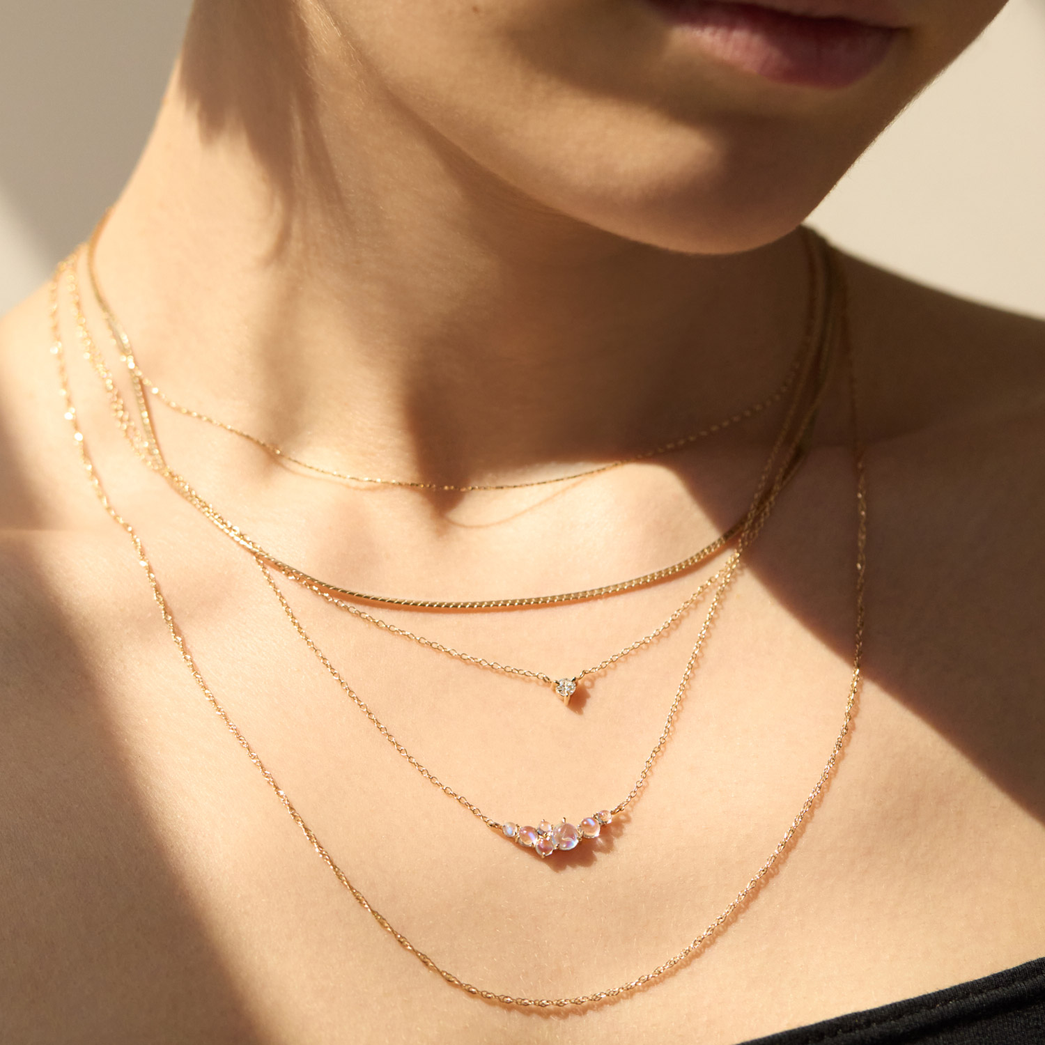 Moonstone Bubble Necklace - Image 5