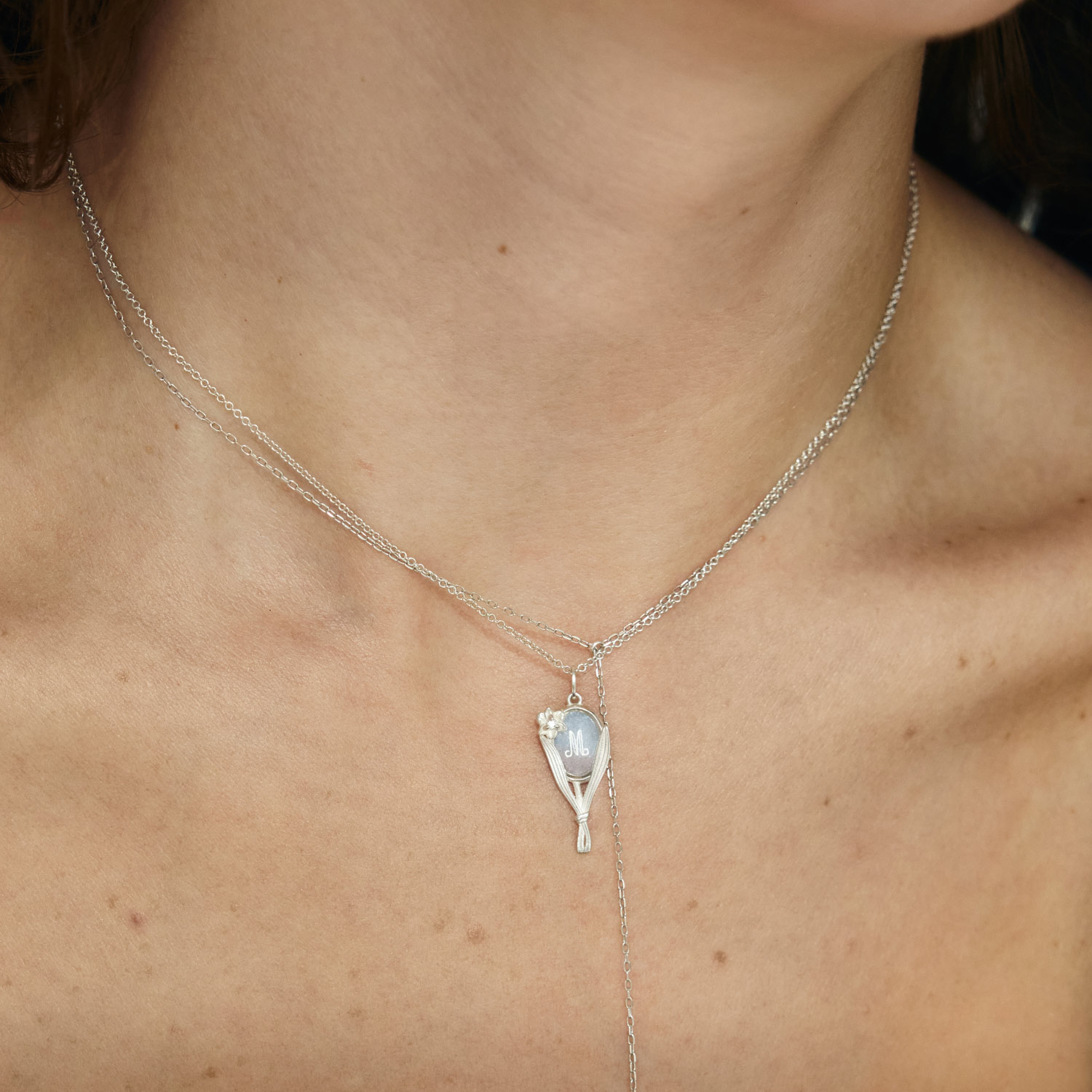 Alternative view of Chained to my Reflection Silver Charm