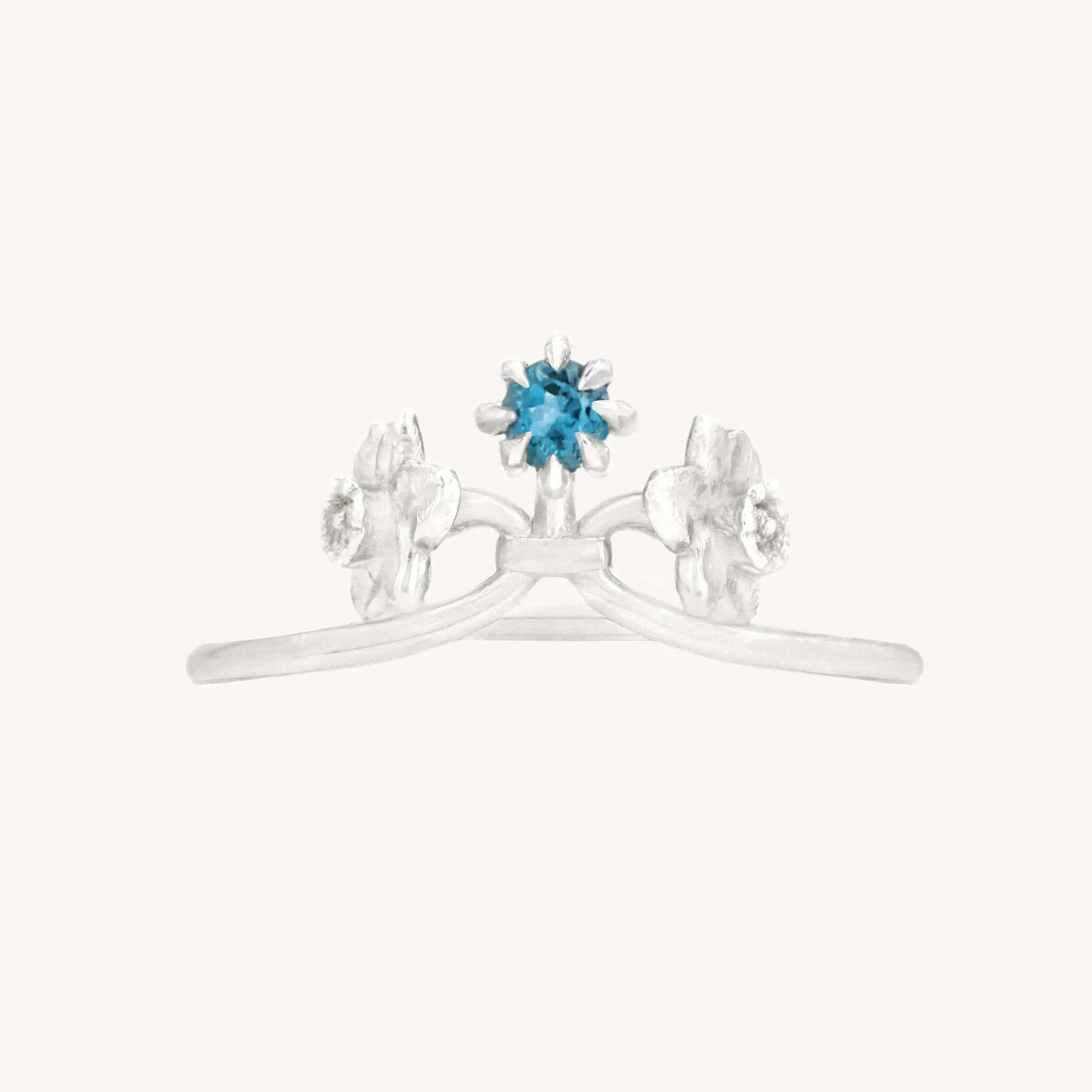 Topaz Flowers in a Vase Ring