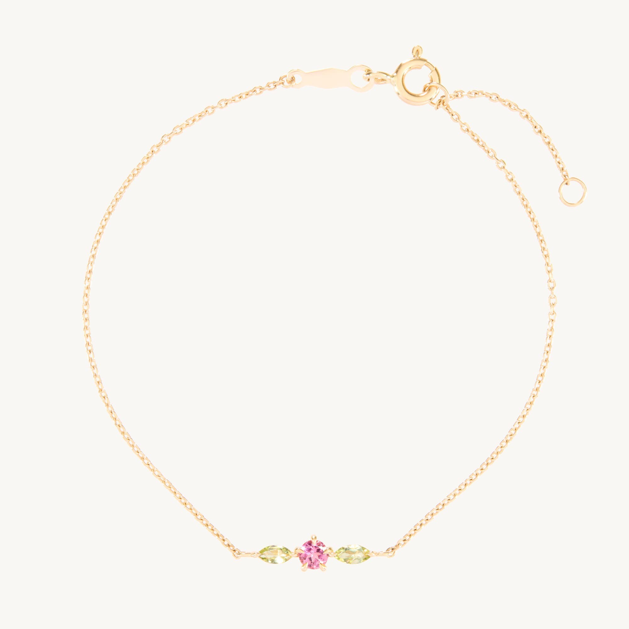 Alternative view of Tourmaline Rosette Gold Bracelet