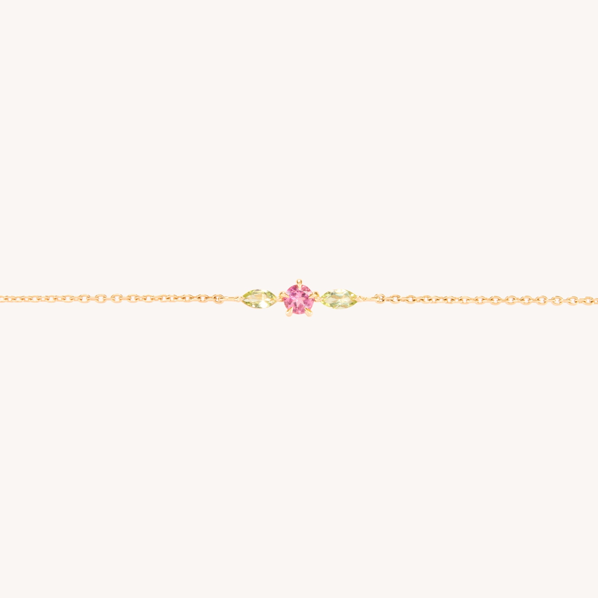 Tourmaline Rosette Gold Bracelet - Image 12