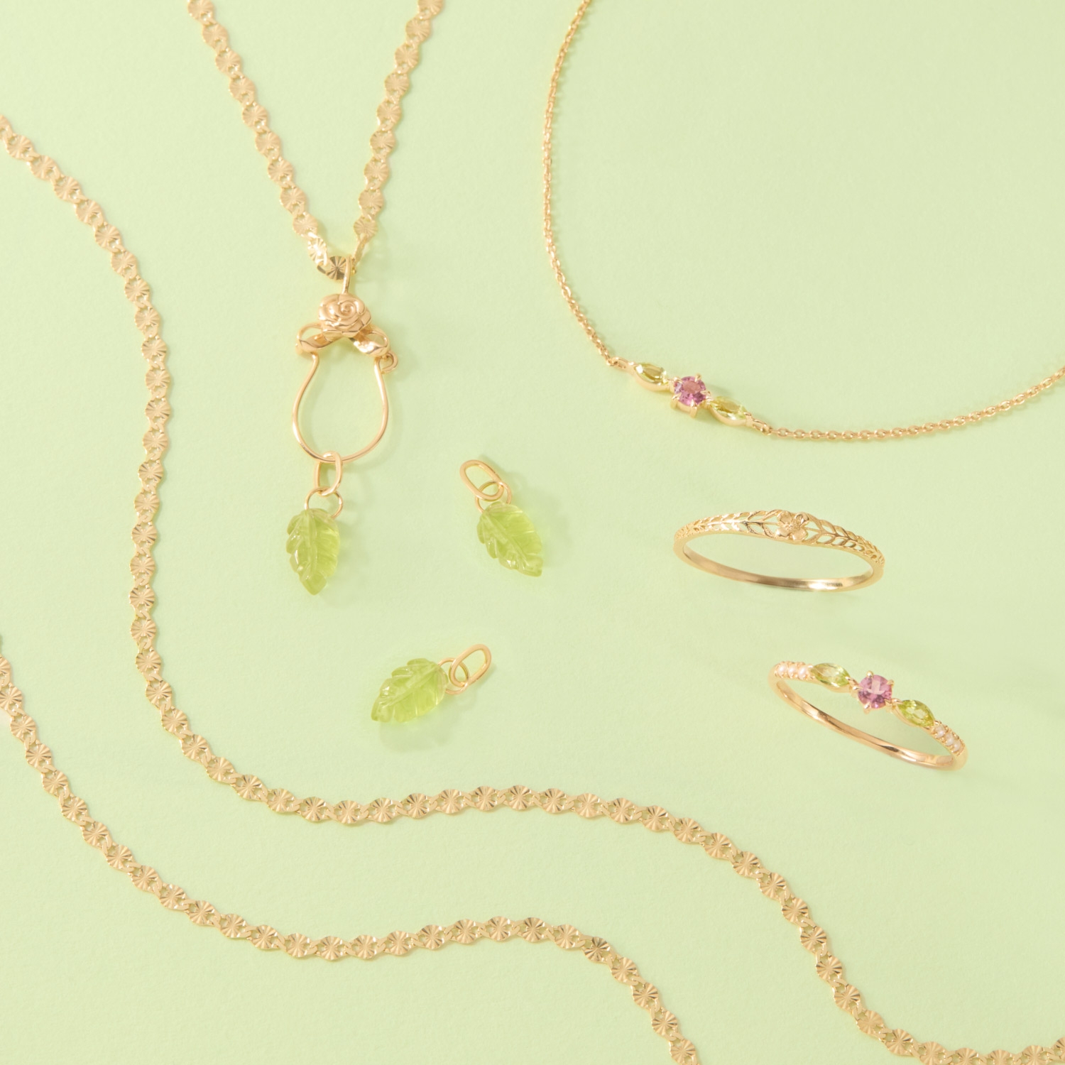 Tourmaline Rosette Gold Bracelet - Image 10