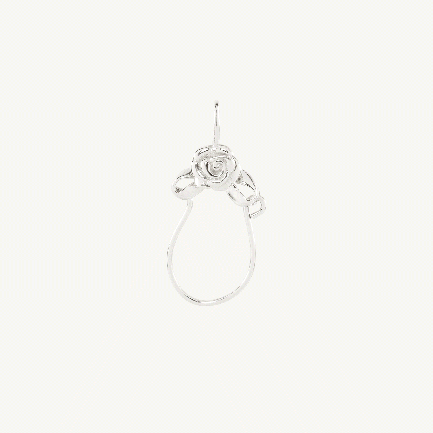 Rosette Silver Charm Holder