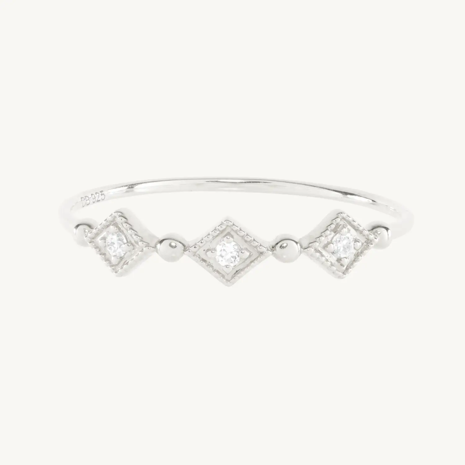 Cuckoo Ballet Diamond Ring, Silver
