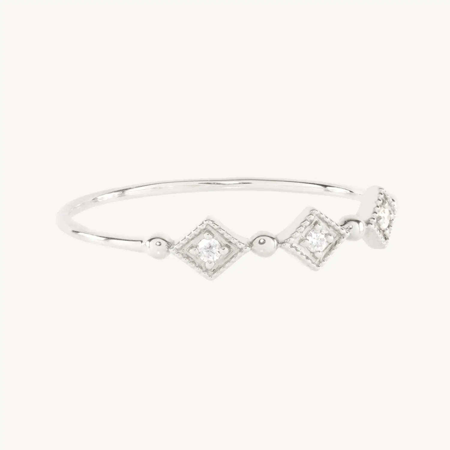 Alternative view of Cuckoo Ballet Diamond Ring, Silver