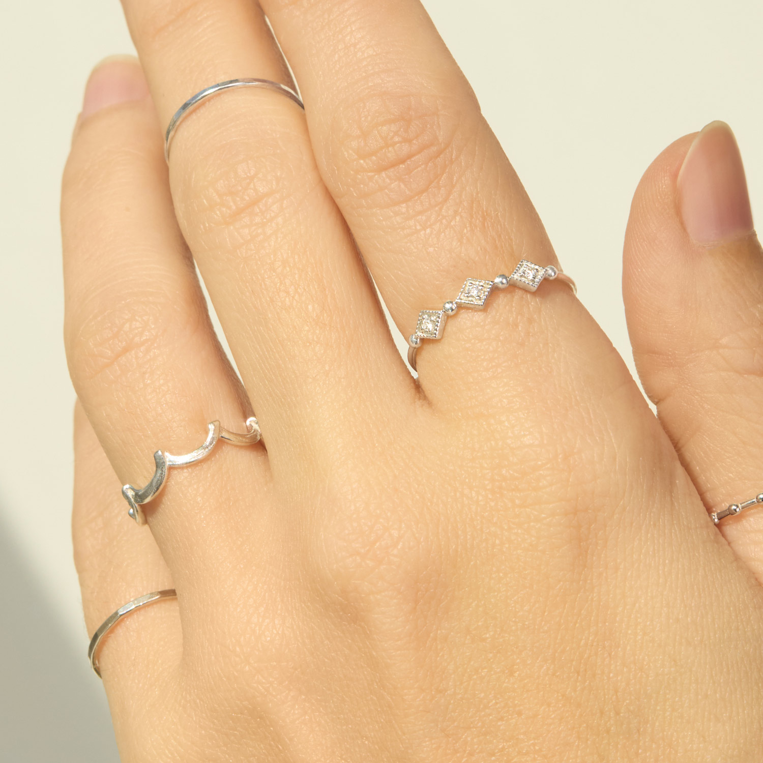 Cuckoo Ballet Diamond Ring, Silver - Image 5