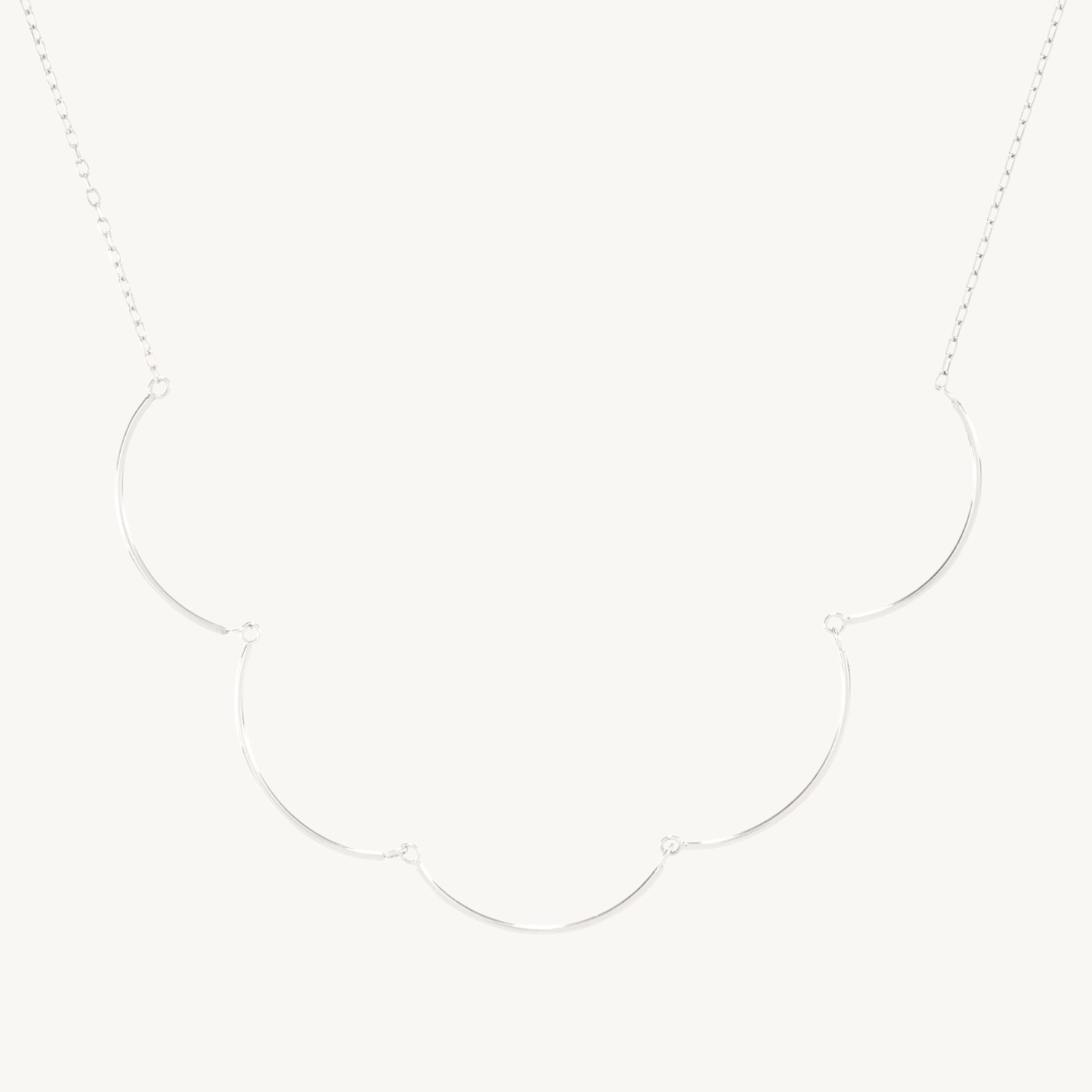 Theater Curtain Necklace, Silver - Image 8