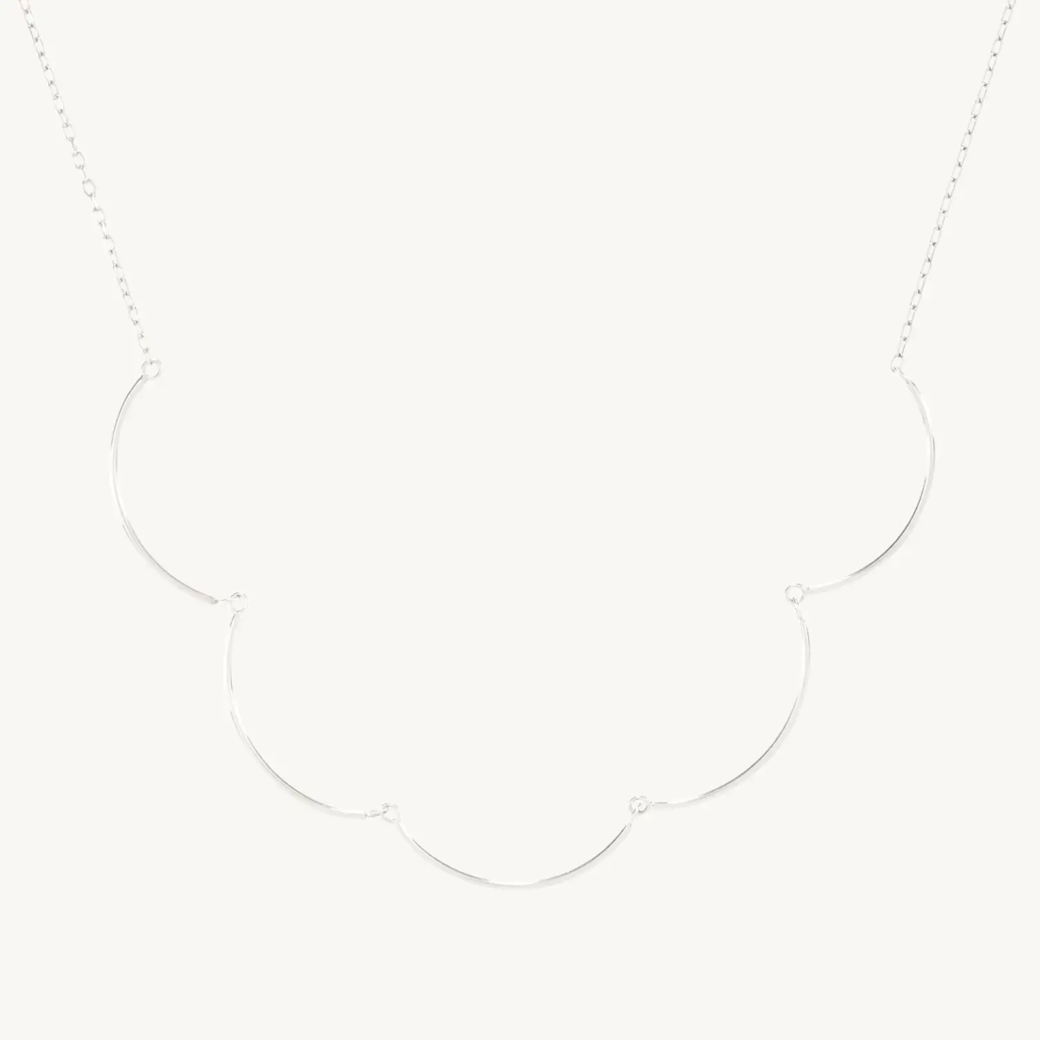 Theater Curtain Necklace, Silver