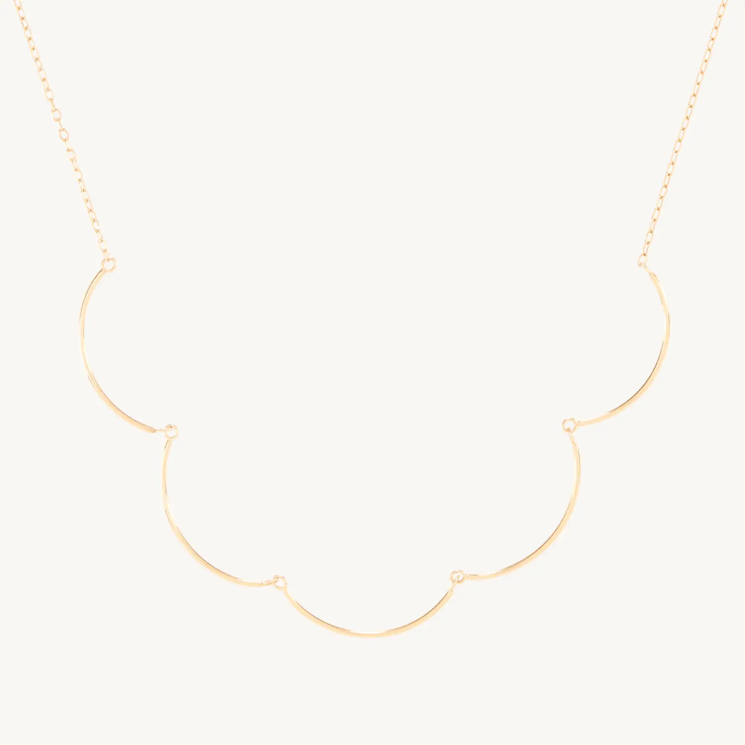 Theater Curtain Necklace, Yellow Gold