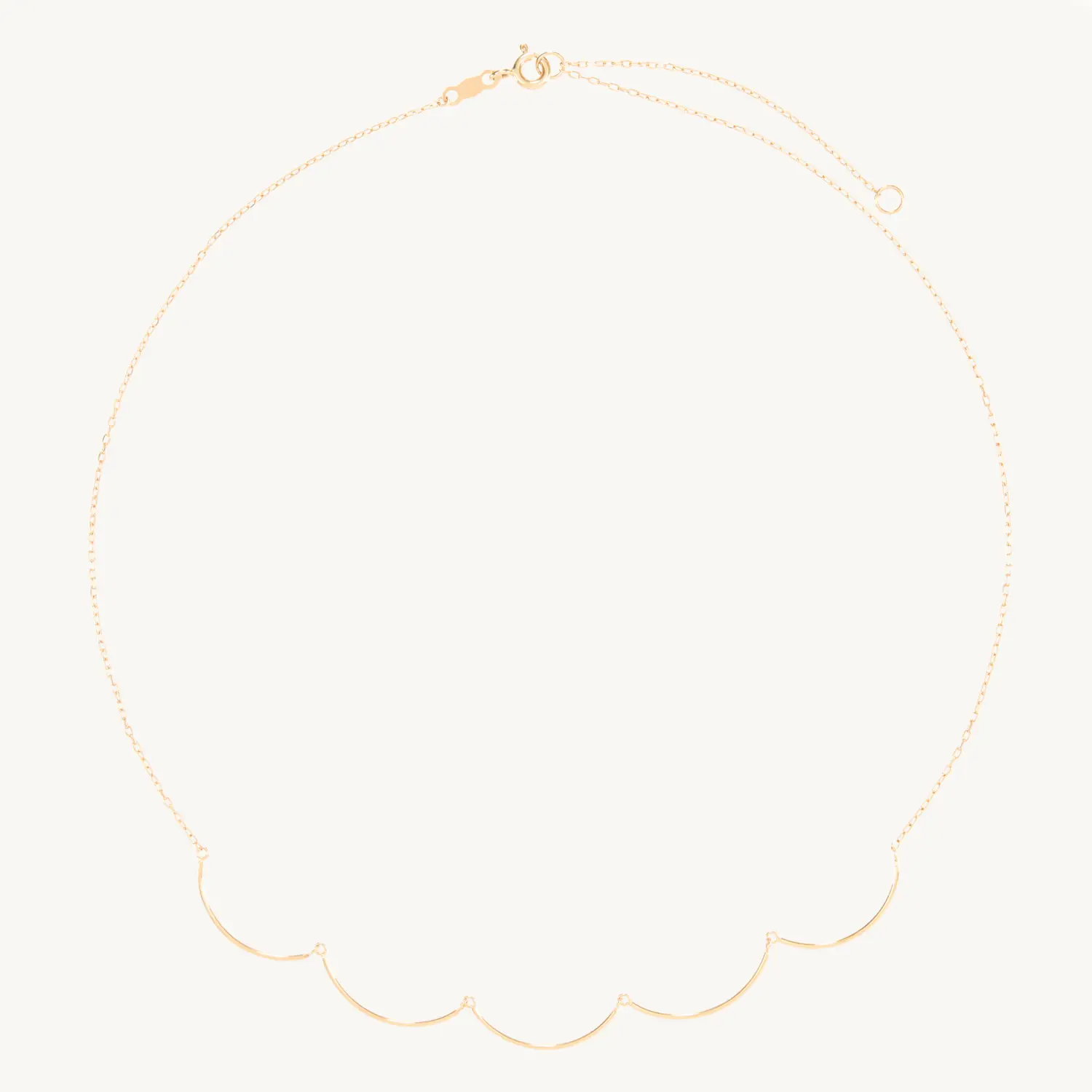 Alternative view of Theater Curtain Necklace, Yellow Gold