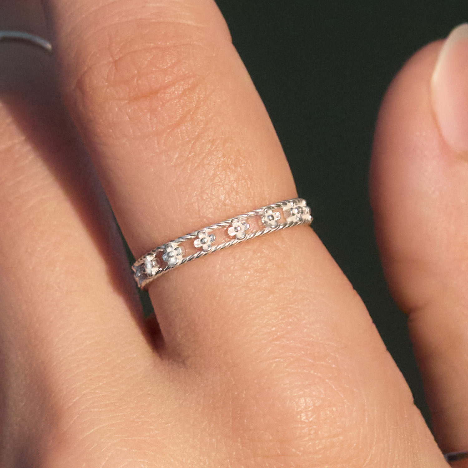 Alternative view of Sweeter Pastures Silver Ring