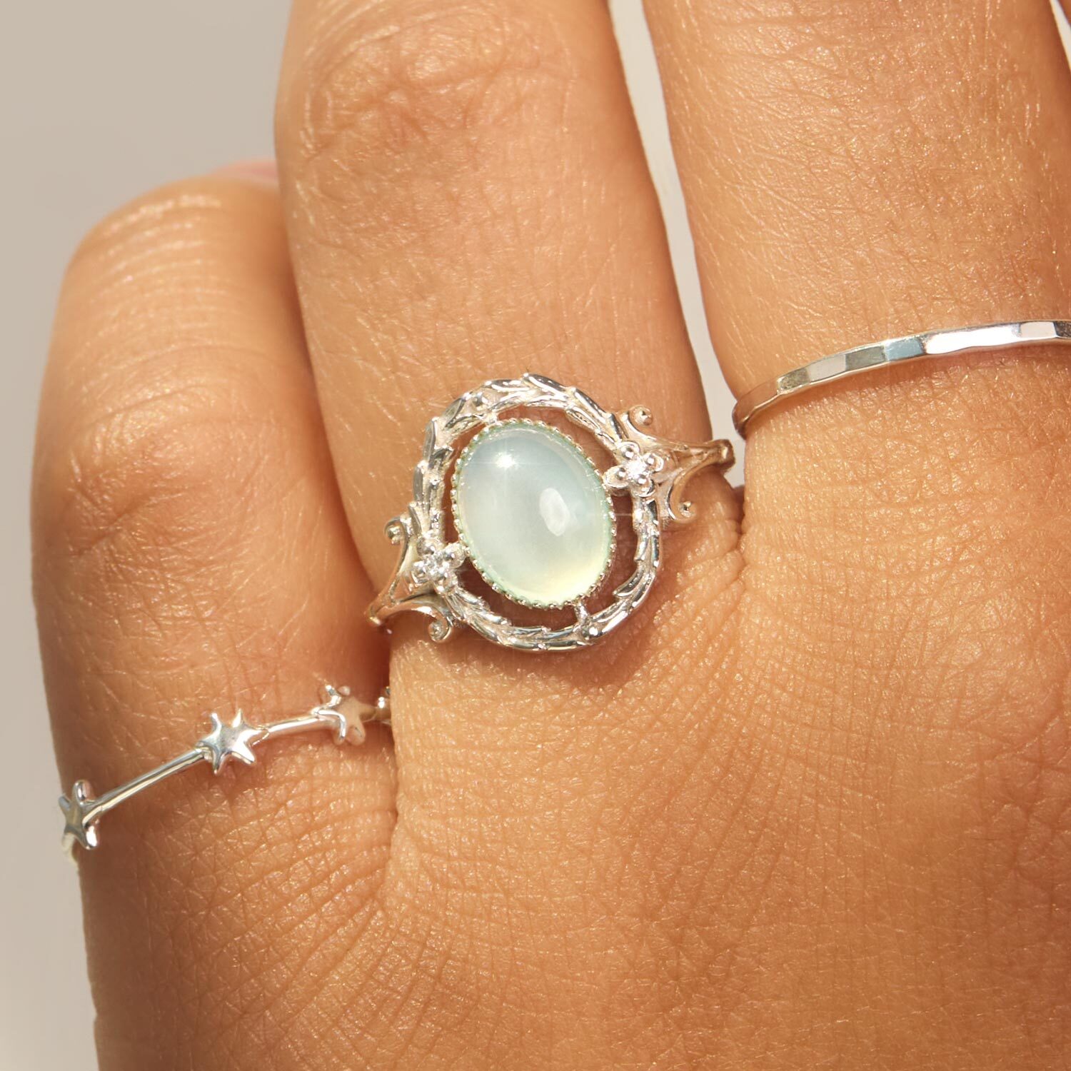 Forget Me Not Silver Ring - Image 4