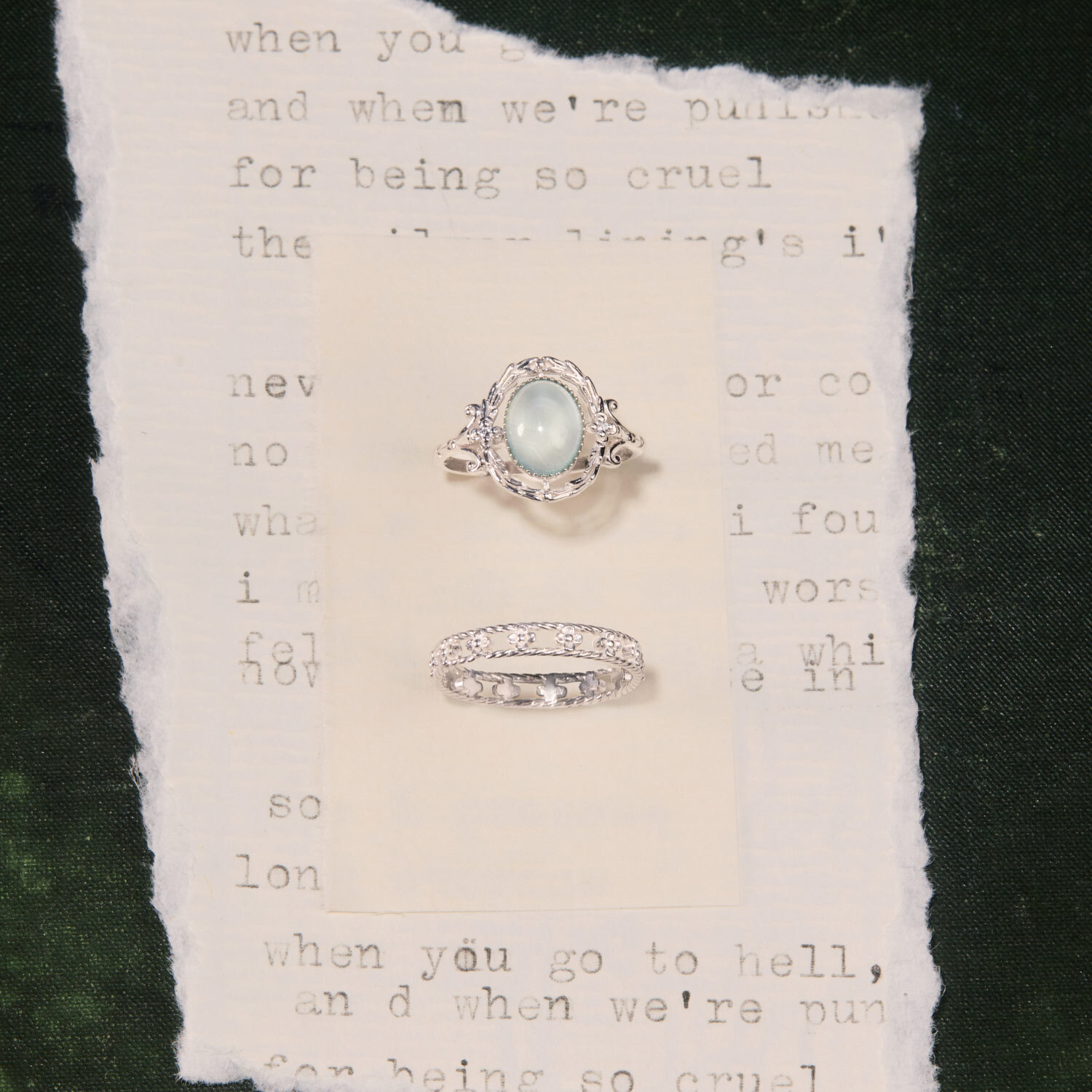 Forget Me Not Silver Ring - Image 9