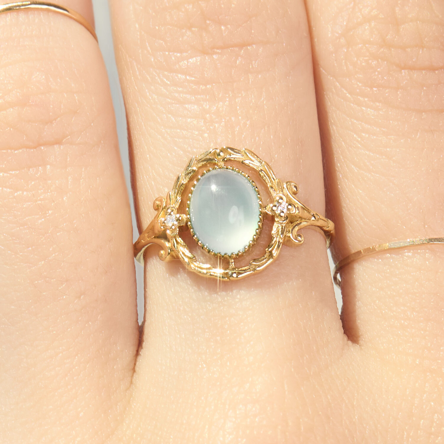 Forget Me Not Gold Ring - Image 4