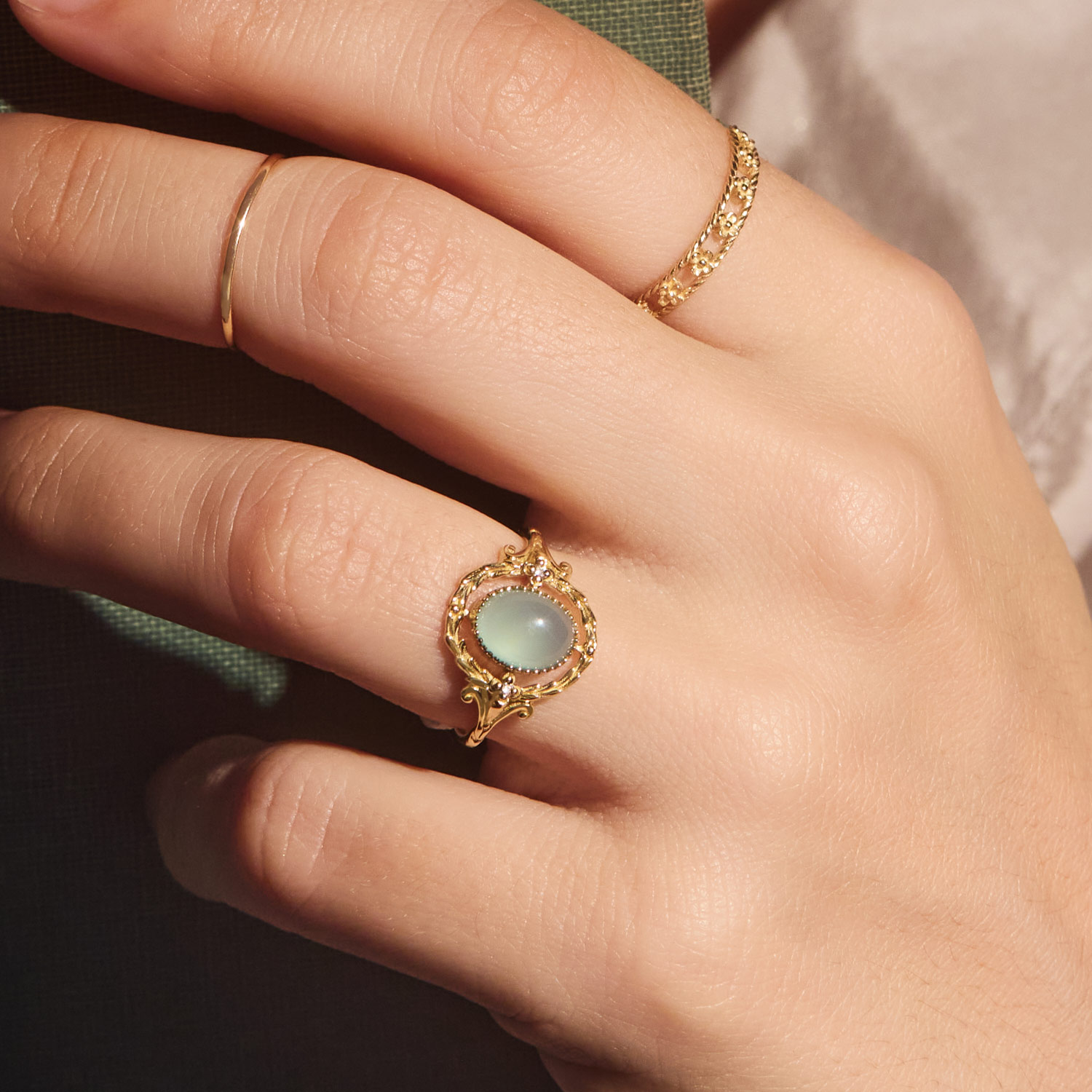 Forget Me Not Gold Ring - Image 10