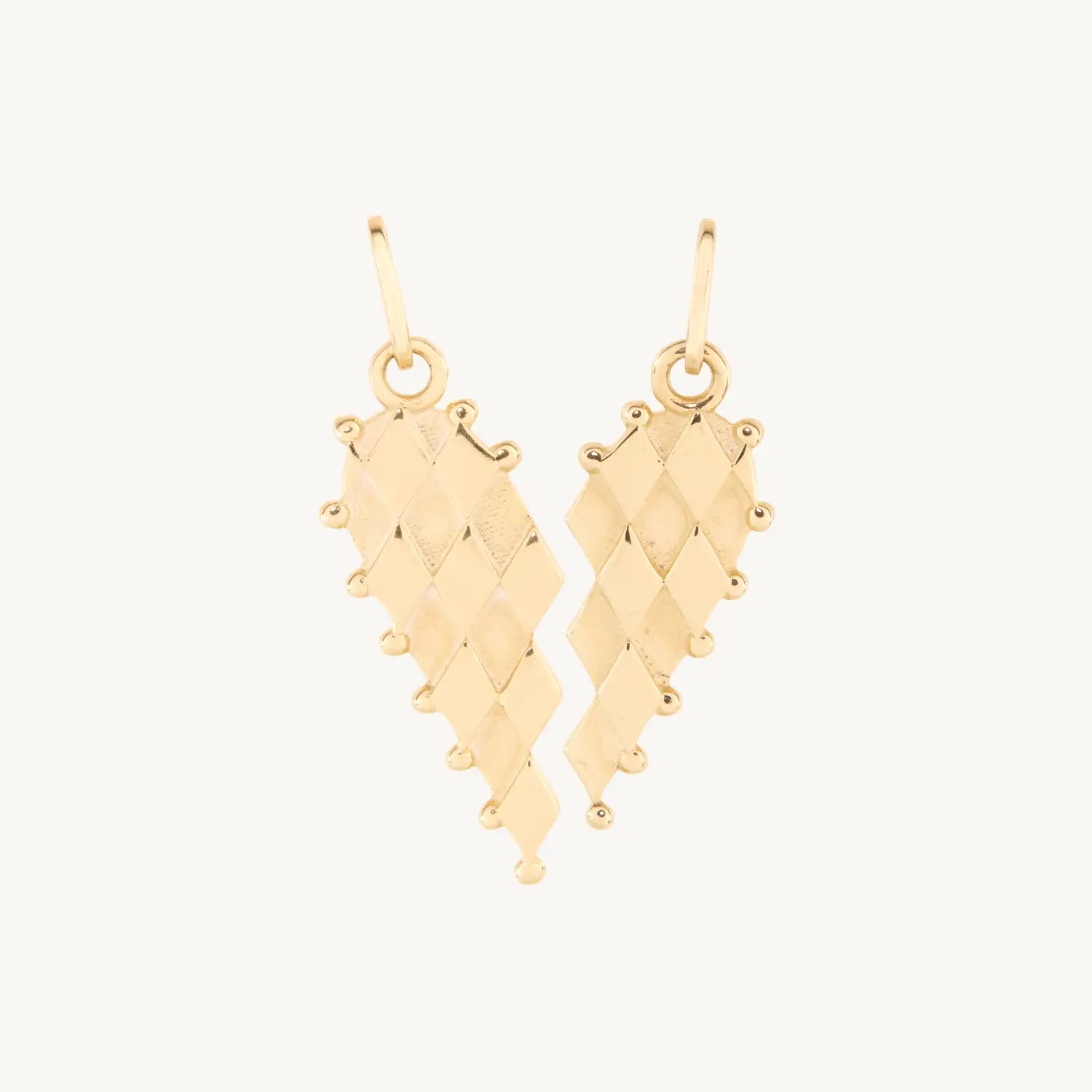 Lovestruck Split Heart Charm Set, Yellow Gold