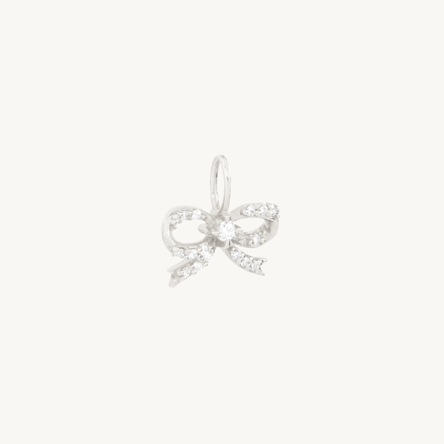 Lovesick Diamond Bow Silver Charm - Image 13